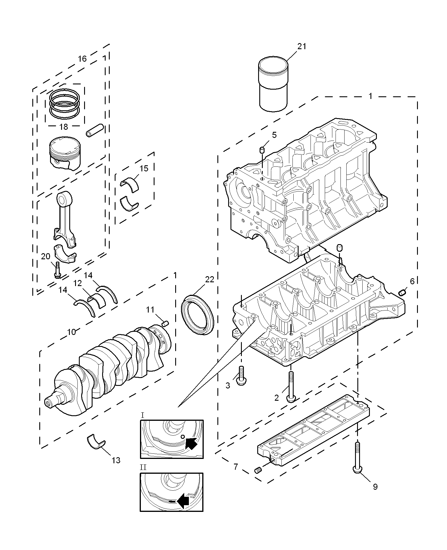 E111A001:CYLINDER BLOCK/ CRANKSHAFT/ROD/ PISTON