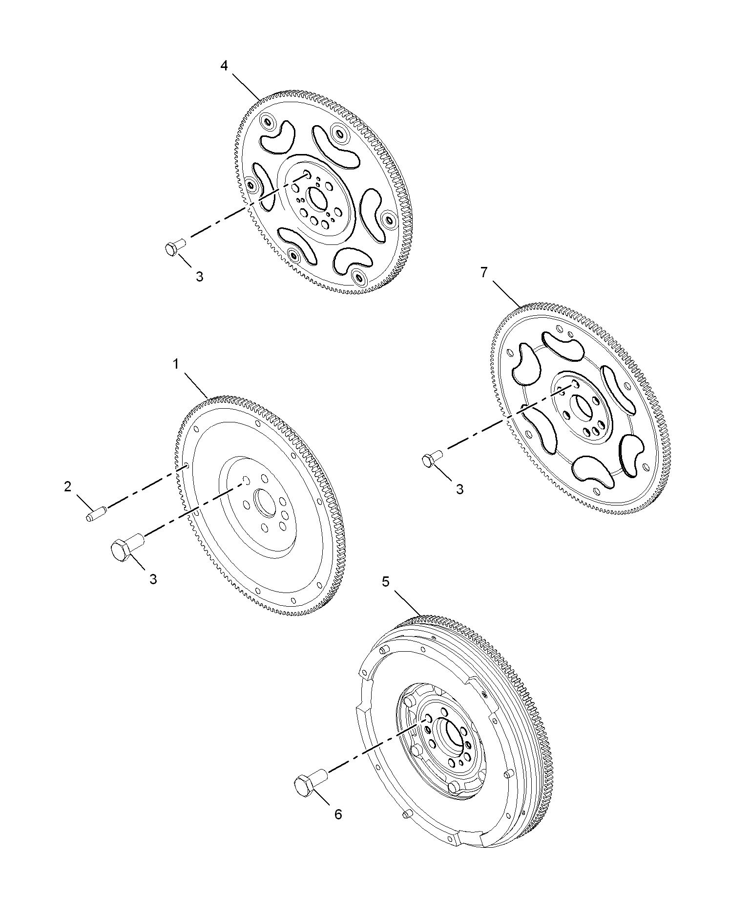 E111B003:FLYWHEEL & DRIVE PLATE