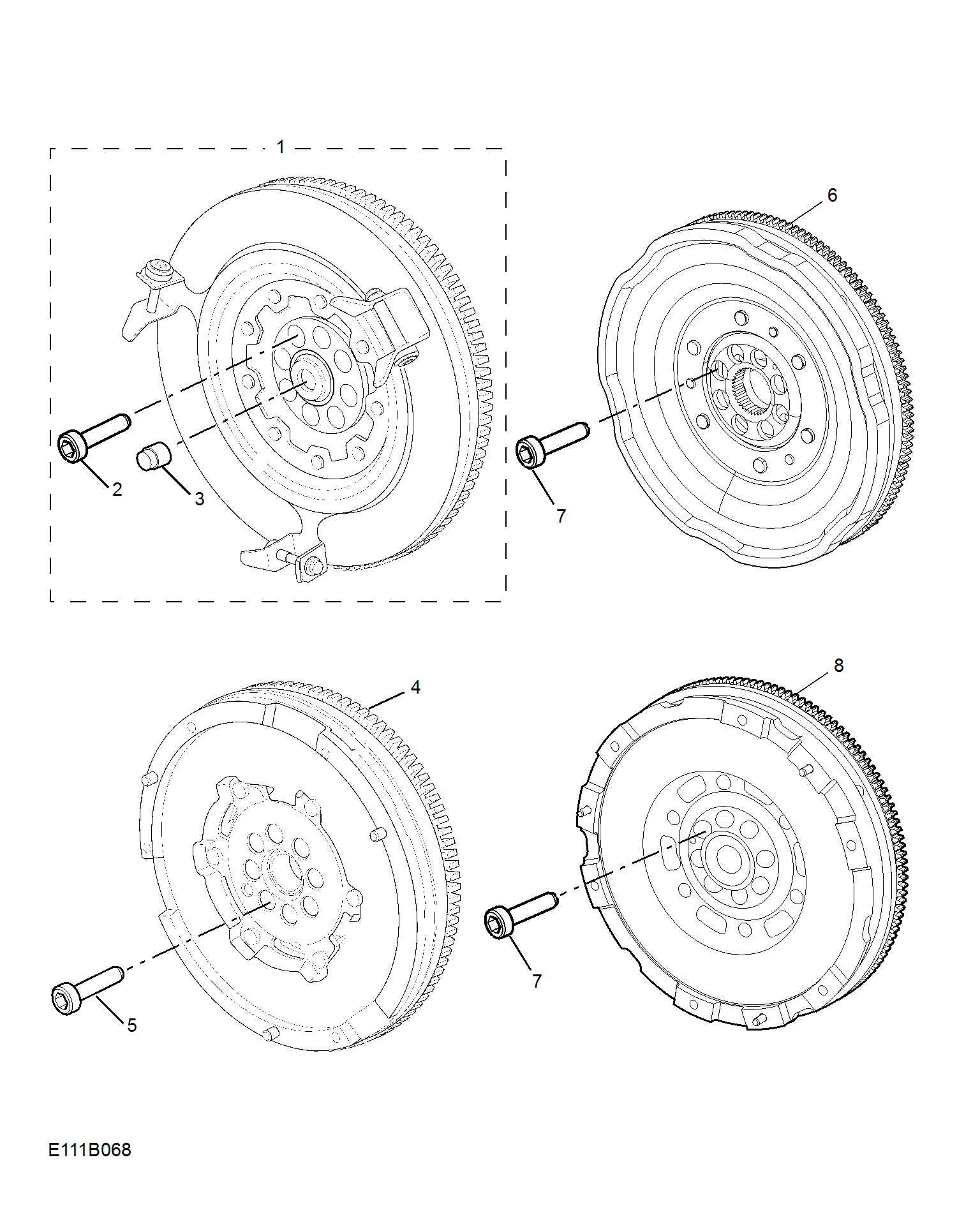 E111B068:FLYWHEEL & DRIVE PLATE(1.5T)
