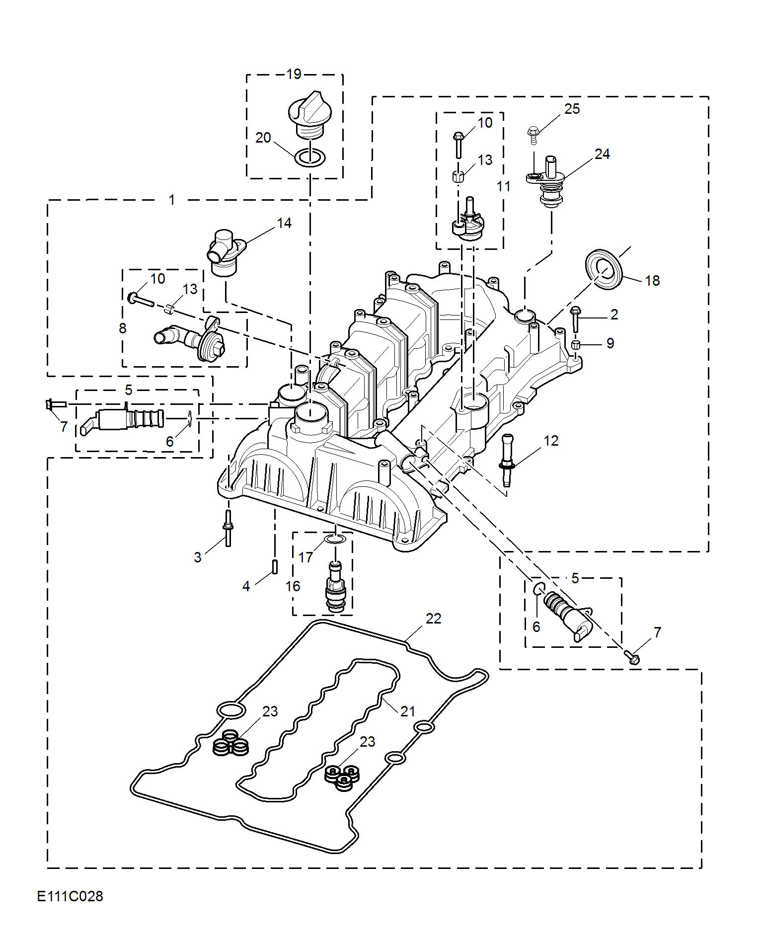 E111C028:CAMSHAFT COVER(1.5T)