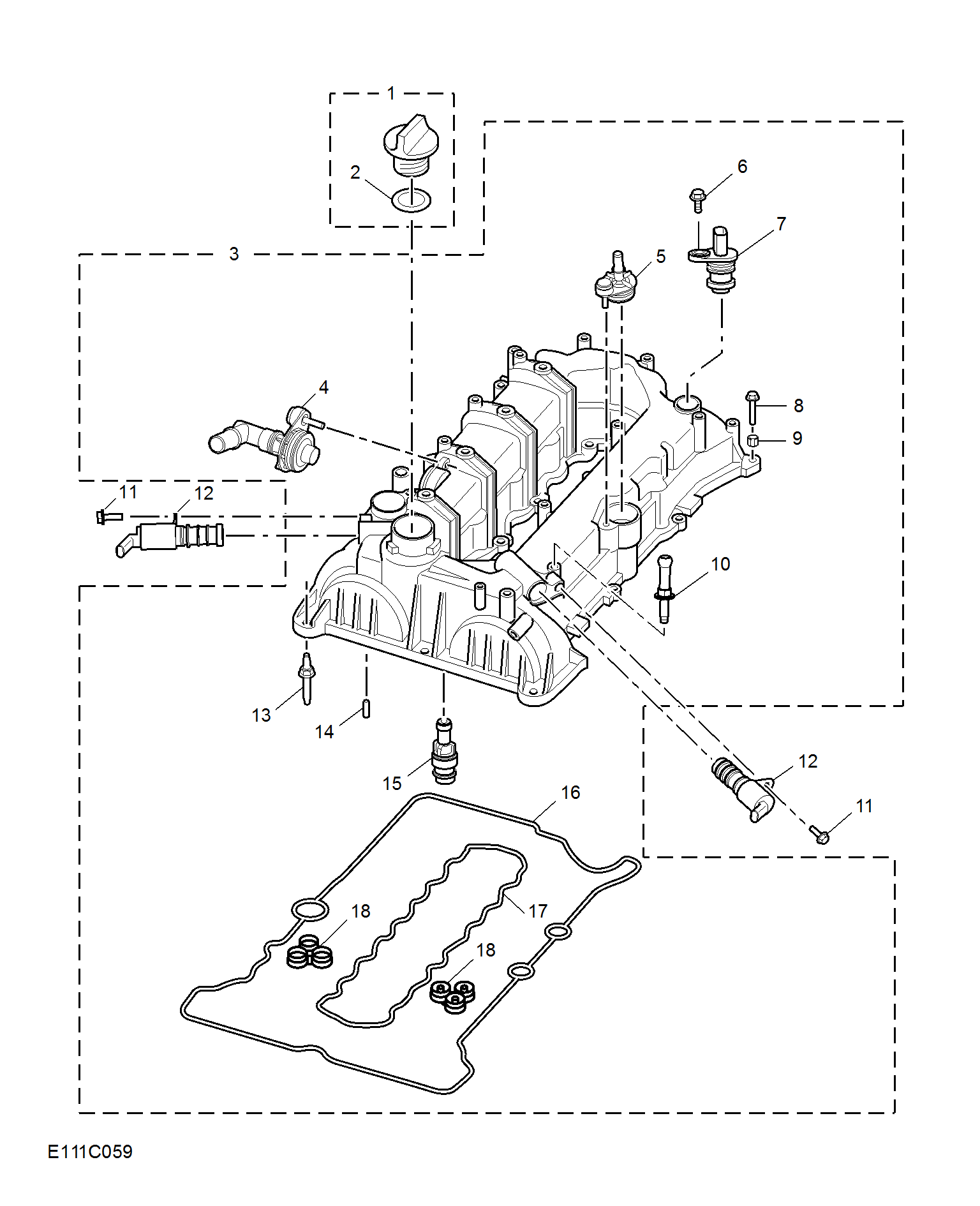 E111C059:CAMSHAFT COVER(1.5T)