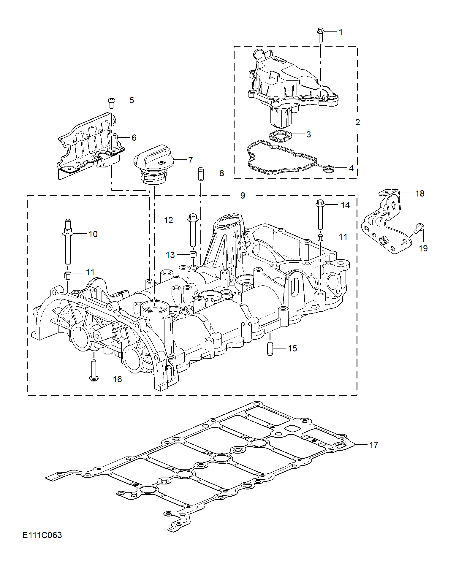 E111C063:CAMSHAFT COVER(1.5T)