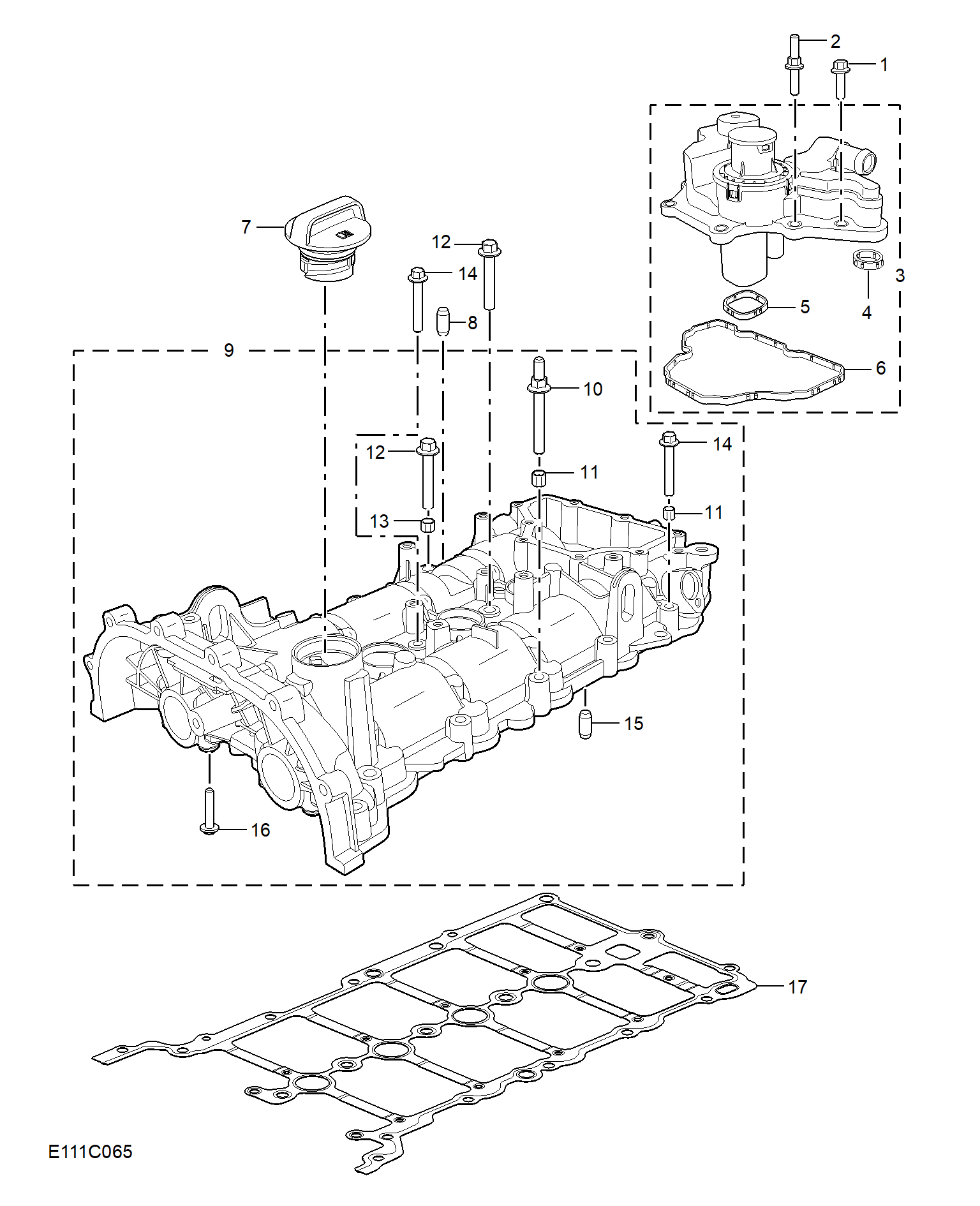 E111C065:CAMSHAFT COVER(1.5L)