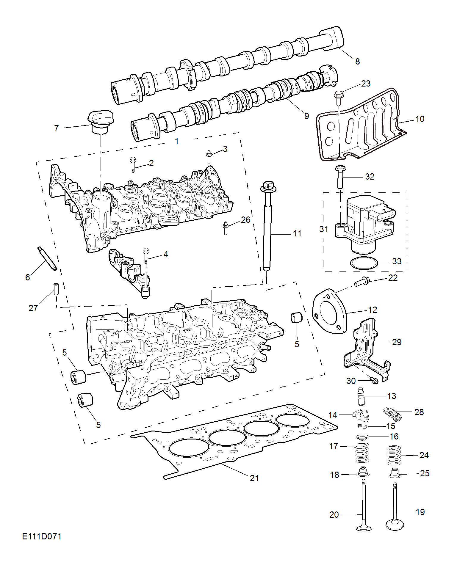 E111D071:CYLINDER HEAD(2.0T)
