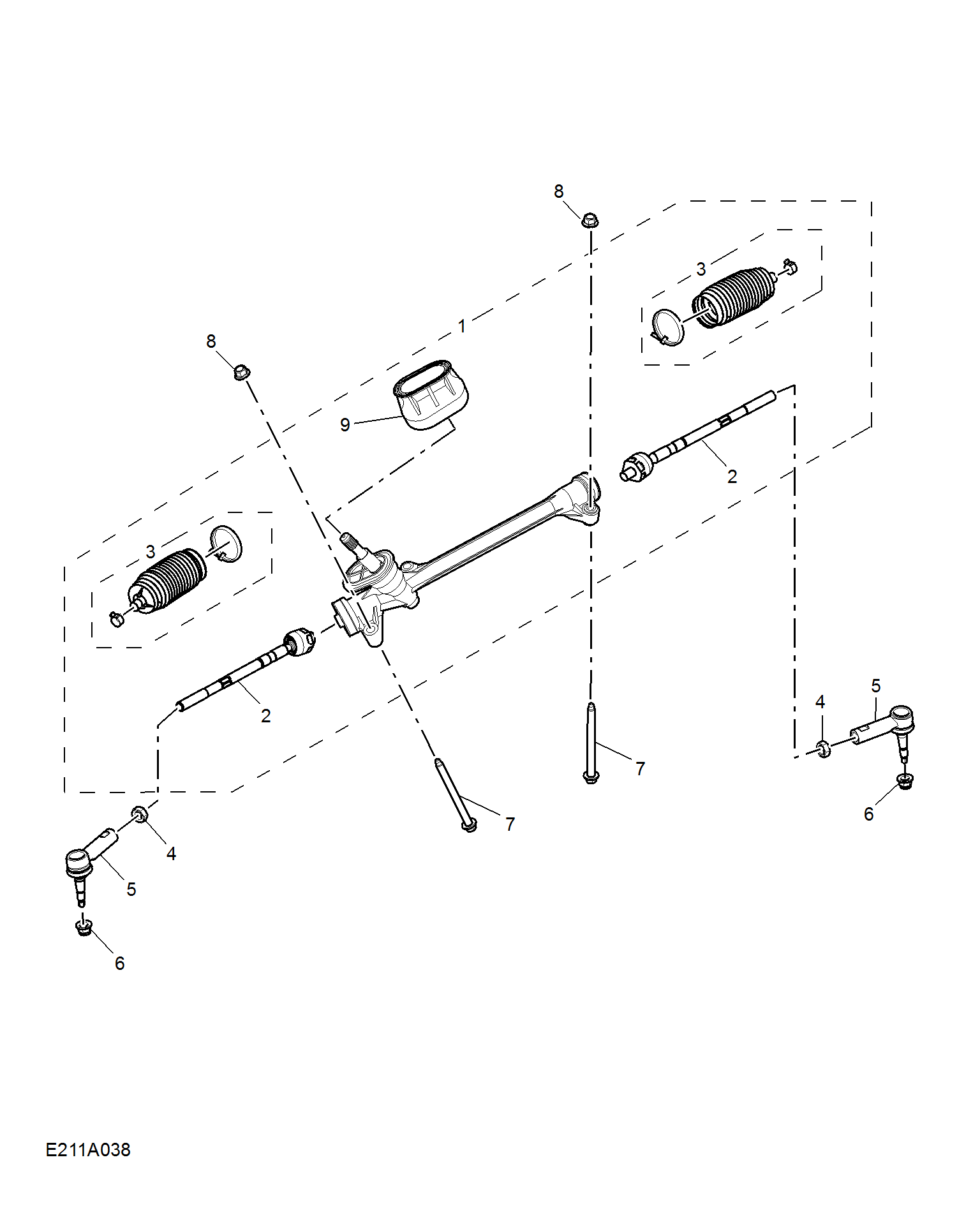 E211A038:STEERING GEAR LINKAGE(RHD)