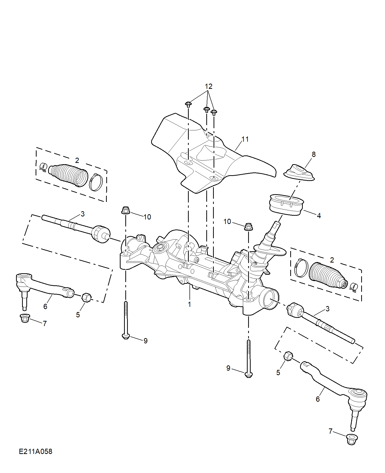 E211A058:STEERING GEAR LINKAGE