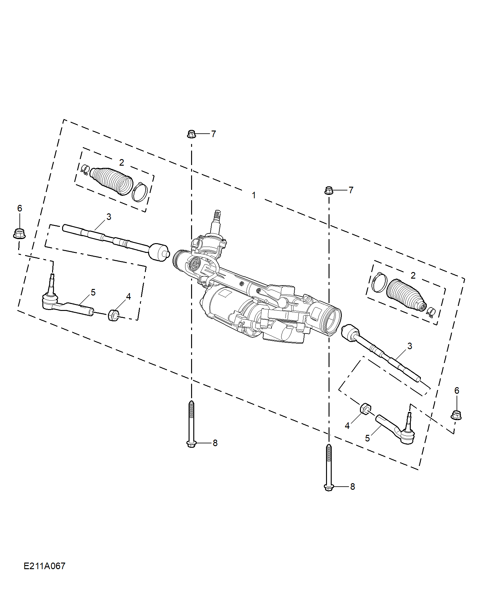 E211A067:STEERING GEAR LINKAGE