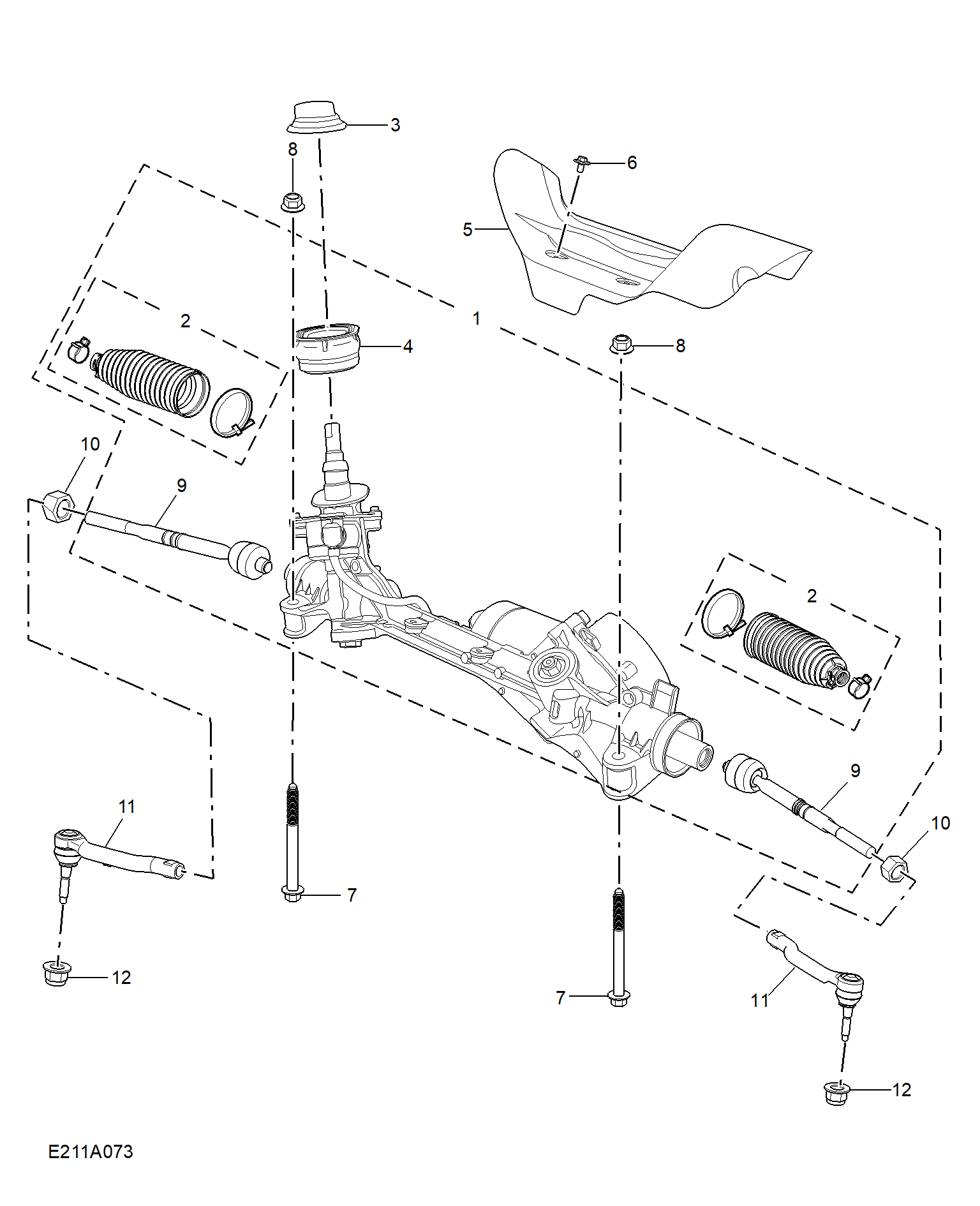 E211A073:STEERING GEAR LINKAGE