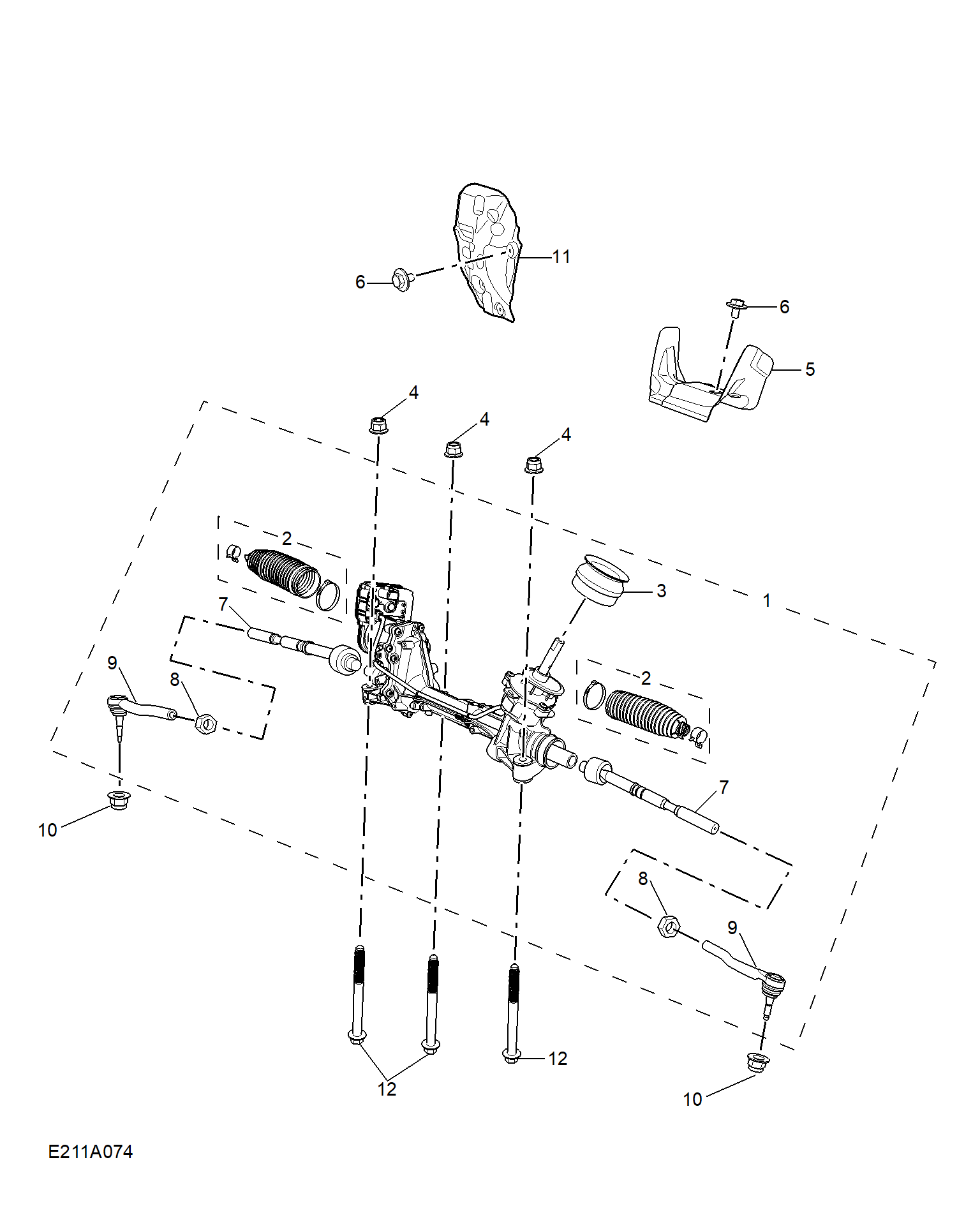 E211A074:STEERING GEAR LINKAGE