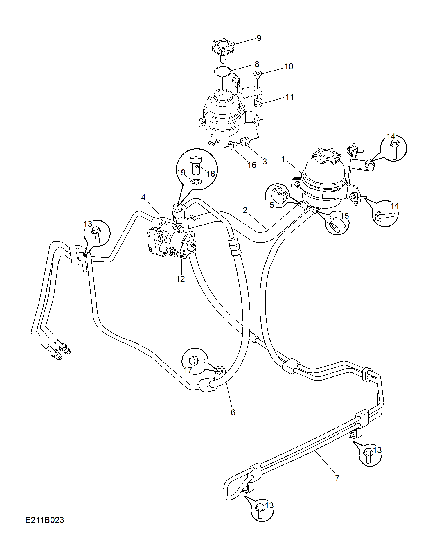 E211B023:STEERING PIPE