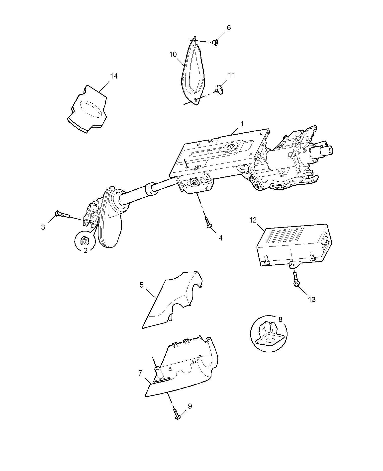 E211D001:STEERING COLUMN