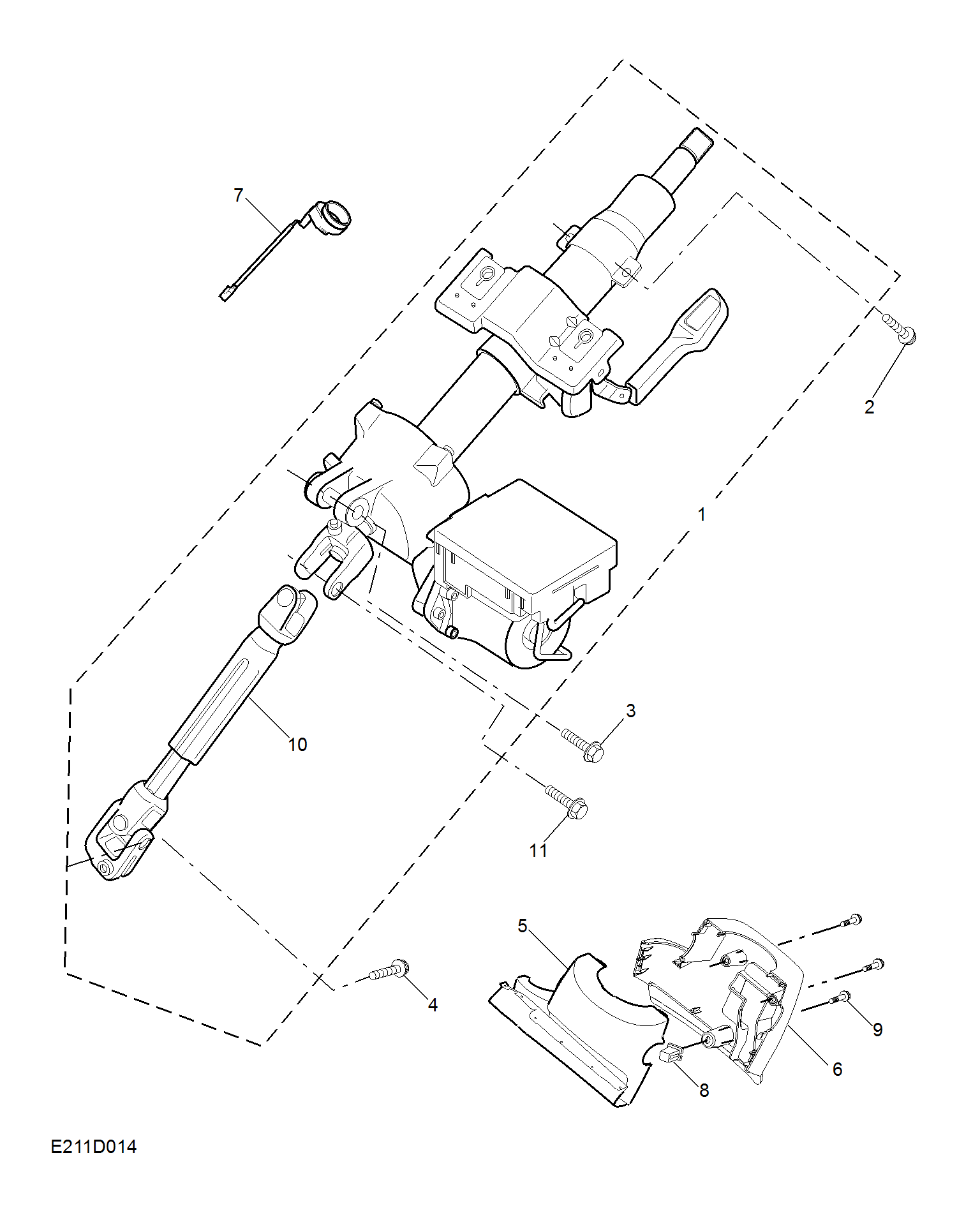 E211D014:STEERING COLUMN