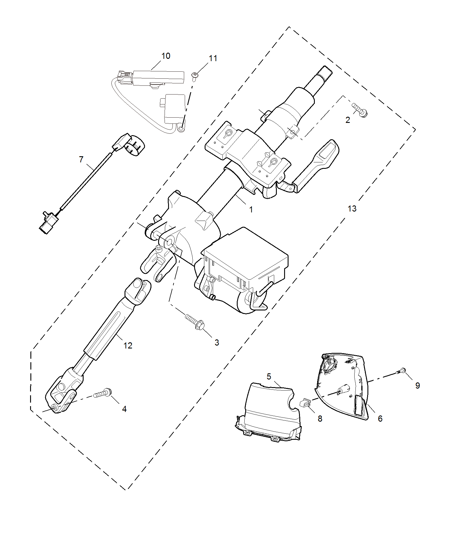 E211D016:STEERING COLUMN