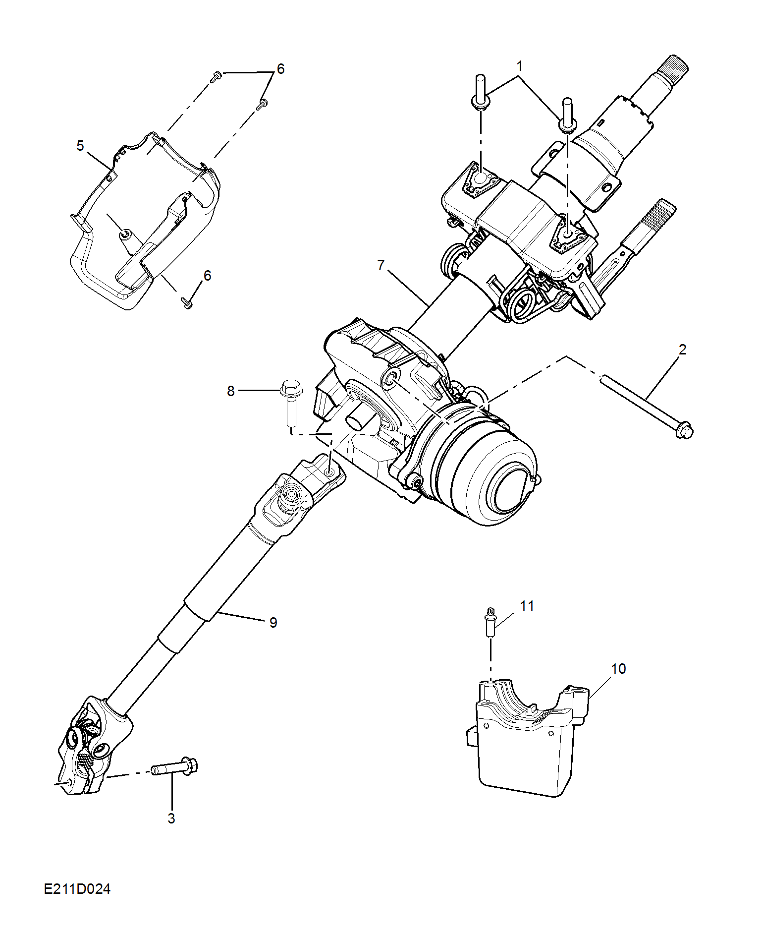E211D024:STEERING COLUMN