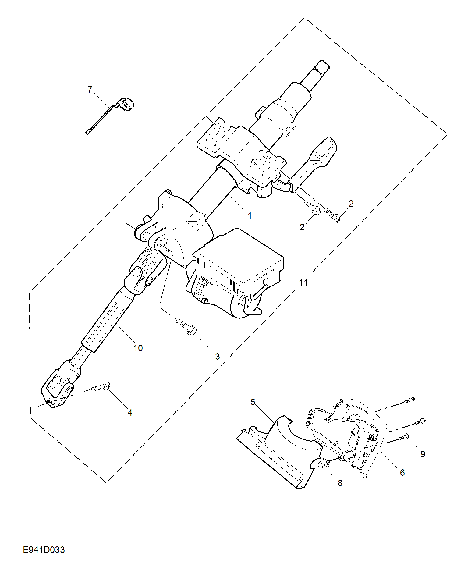 E211D025:STEERING COLUMN(ELECTRONIC POWER STEERING)