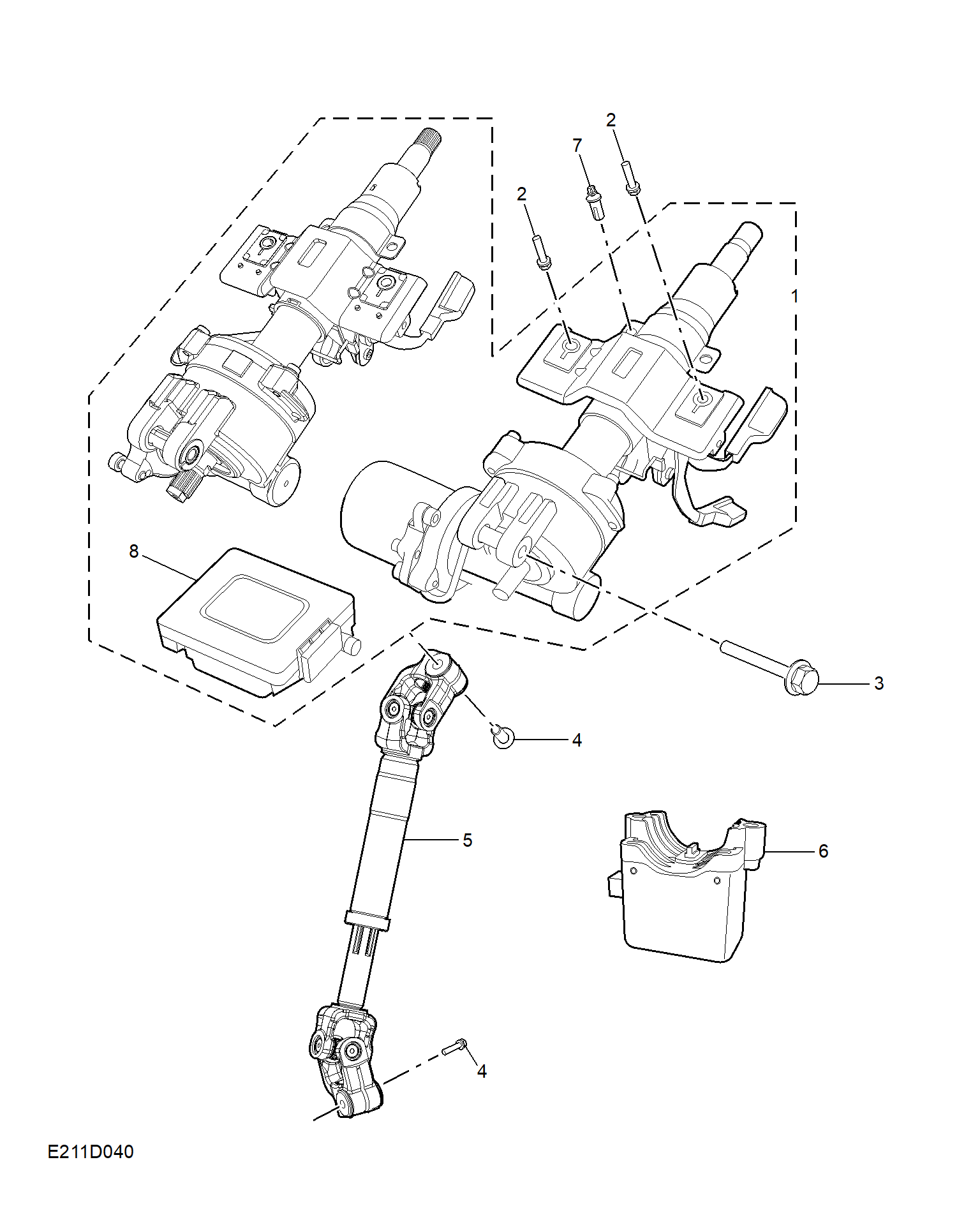 E211D040:STEERING COLUMN