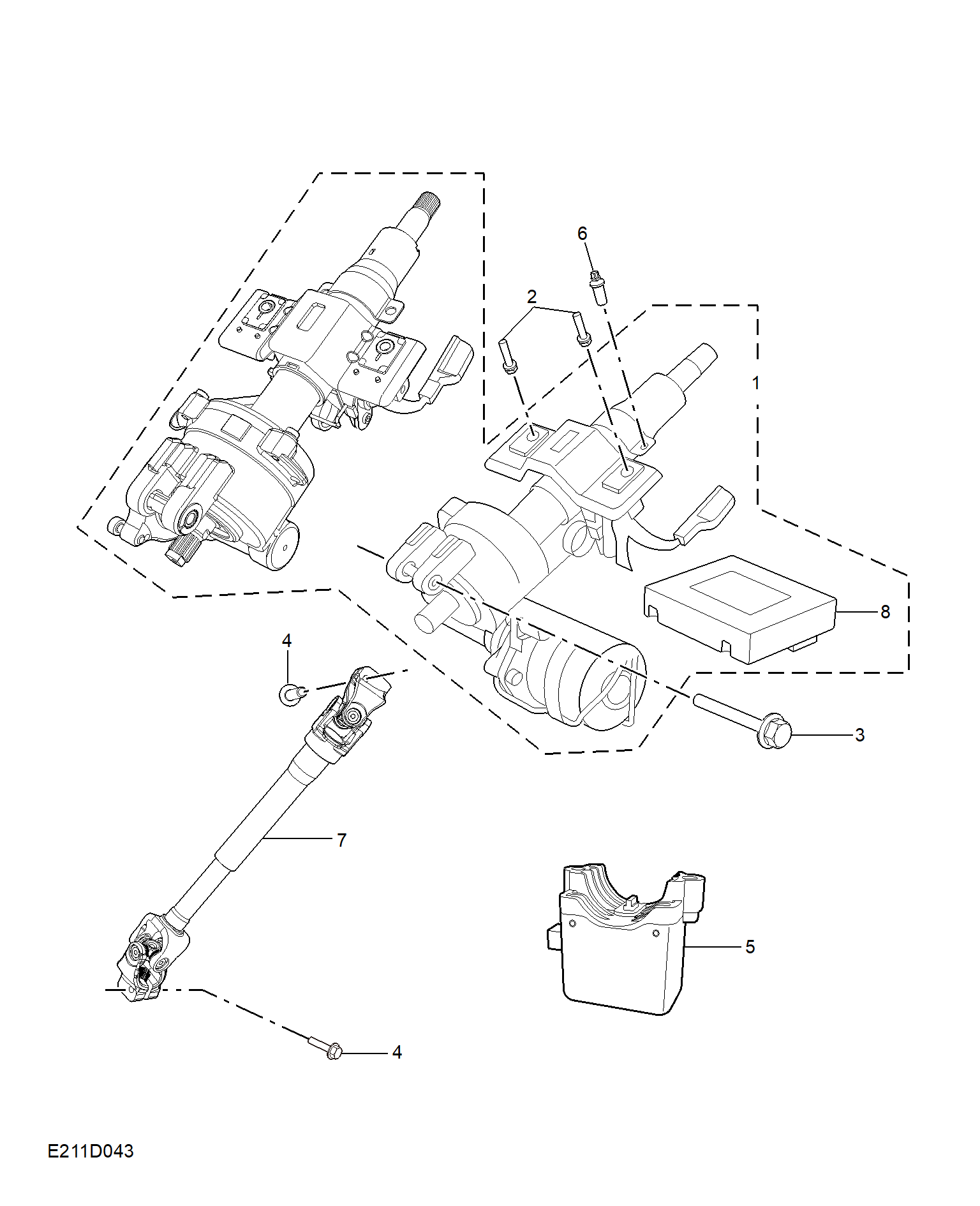 E211D043:STEERING COLUMN