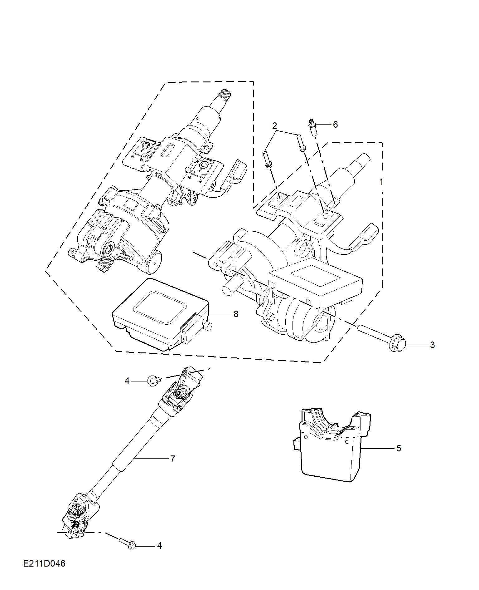 E211D046:STEERING COLUMN
