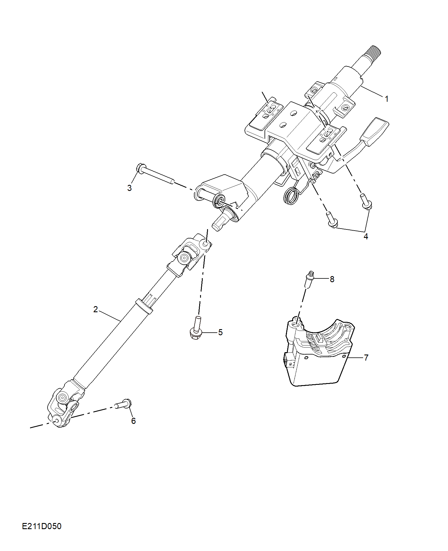E211D050:STEERING COLUMN
