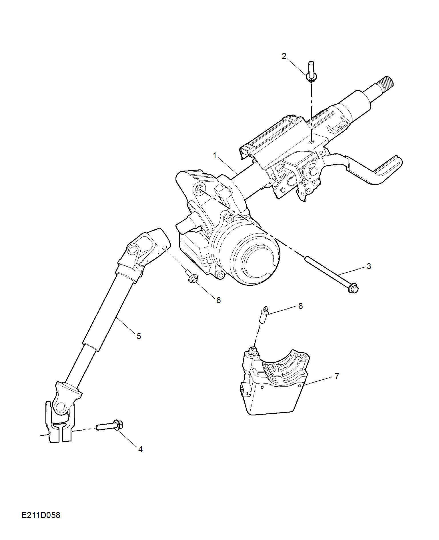 E211D058:STEERING COLUMN