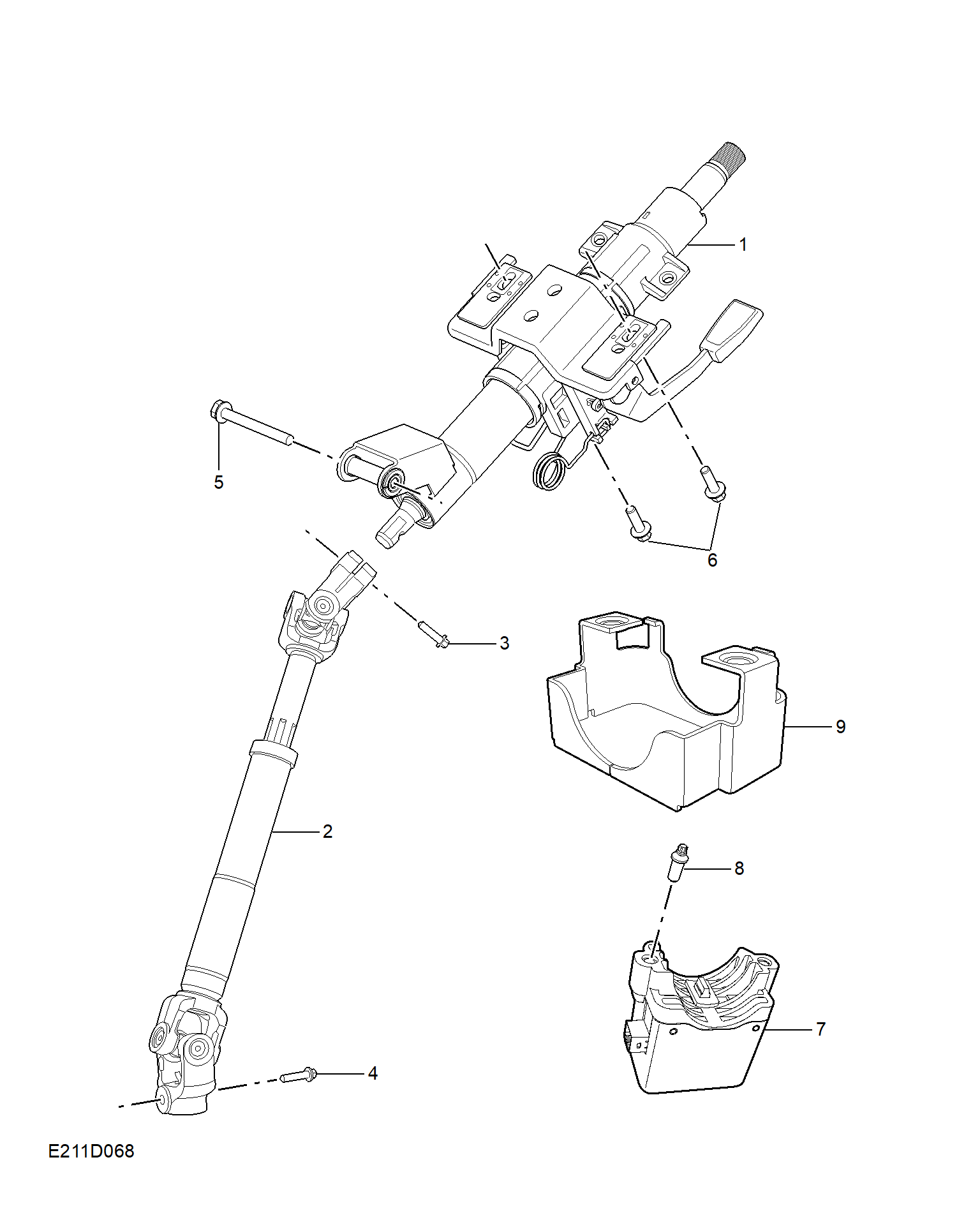 E211D068:STEERING COLUMN