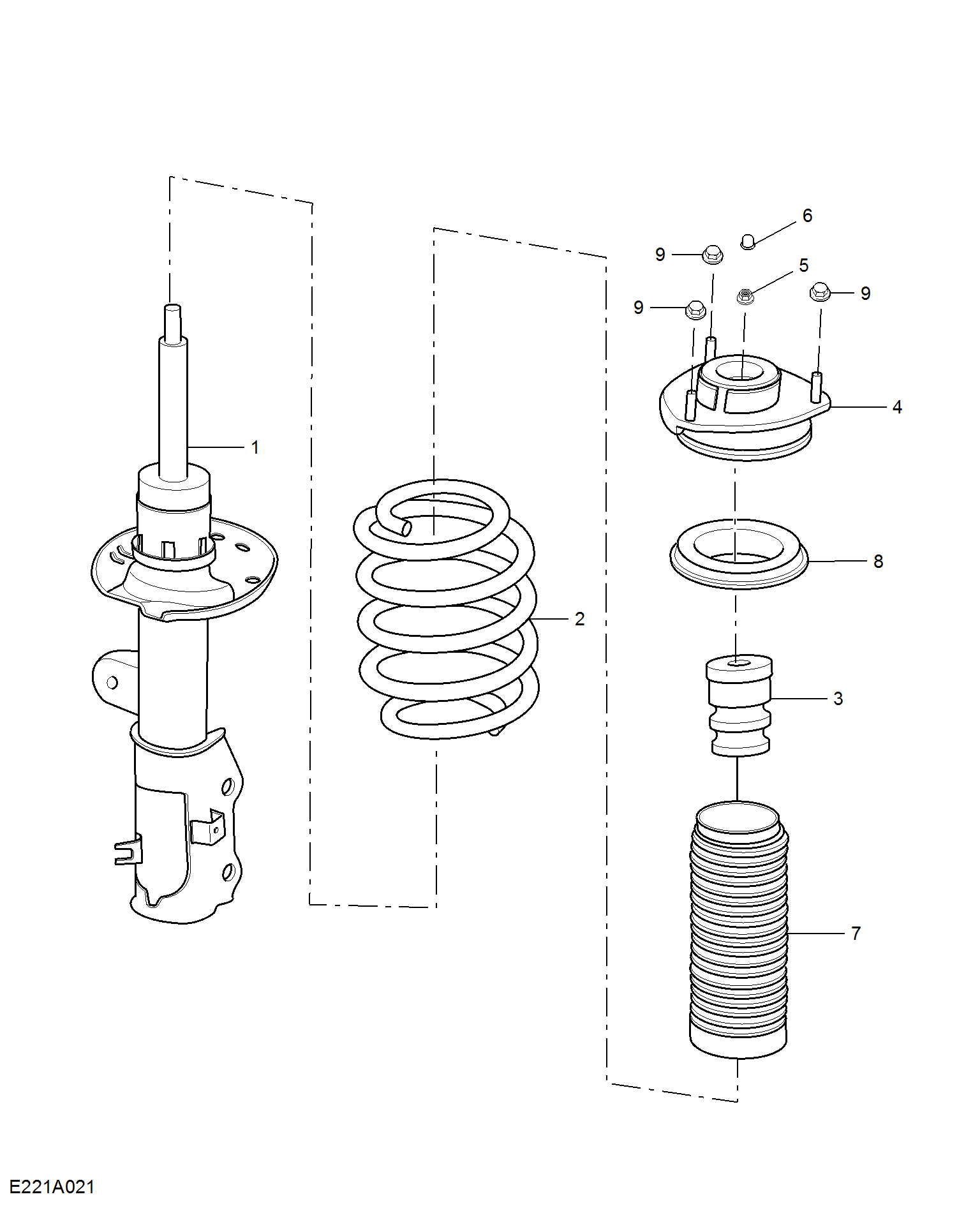 E221A021:FRONT SHOCK ABSORBER