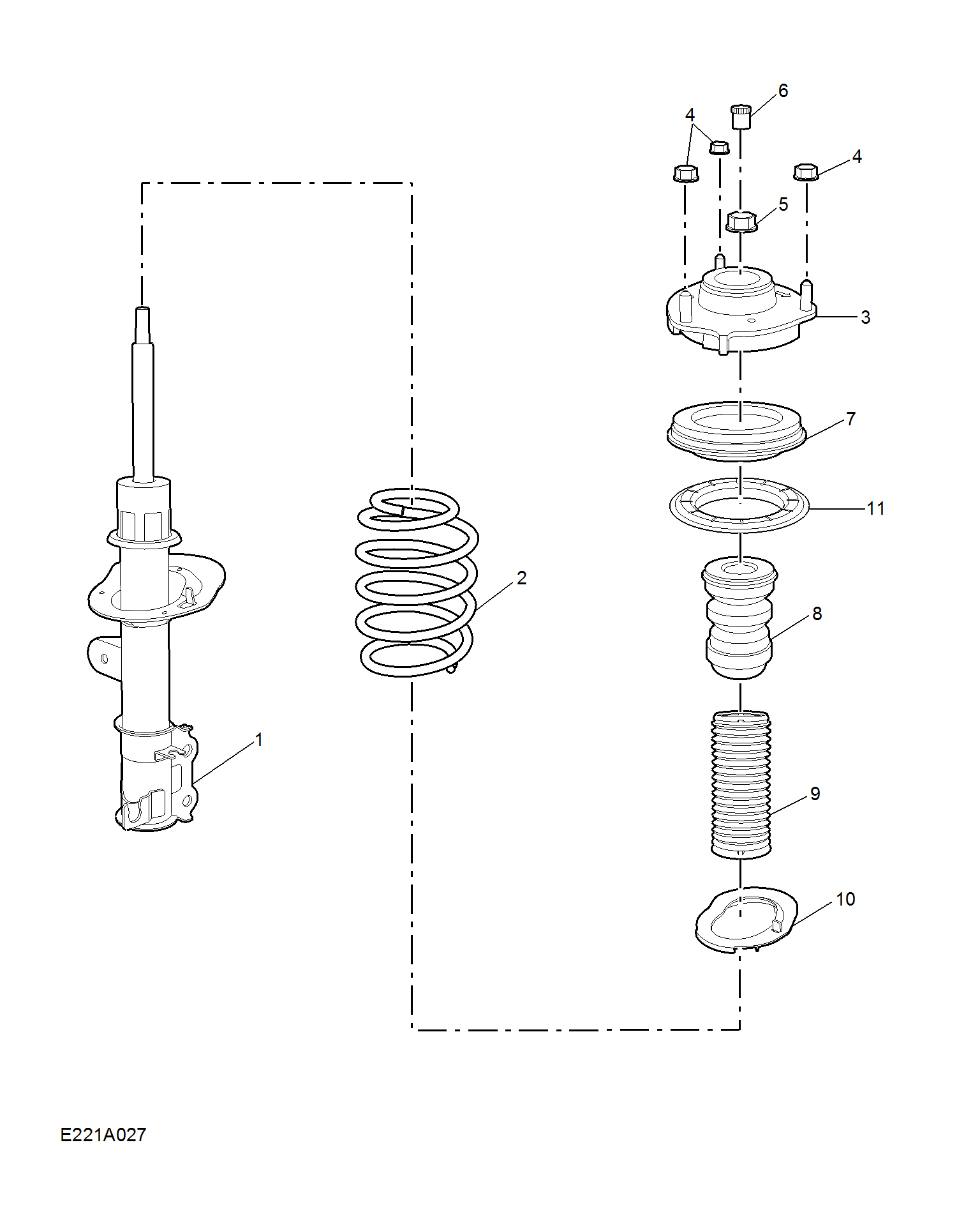 E221A027:FRONT SHOCK ABSORBER