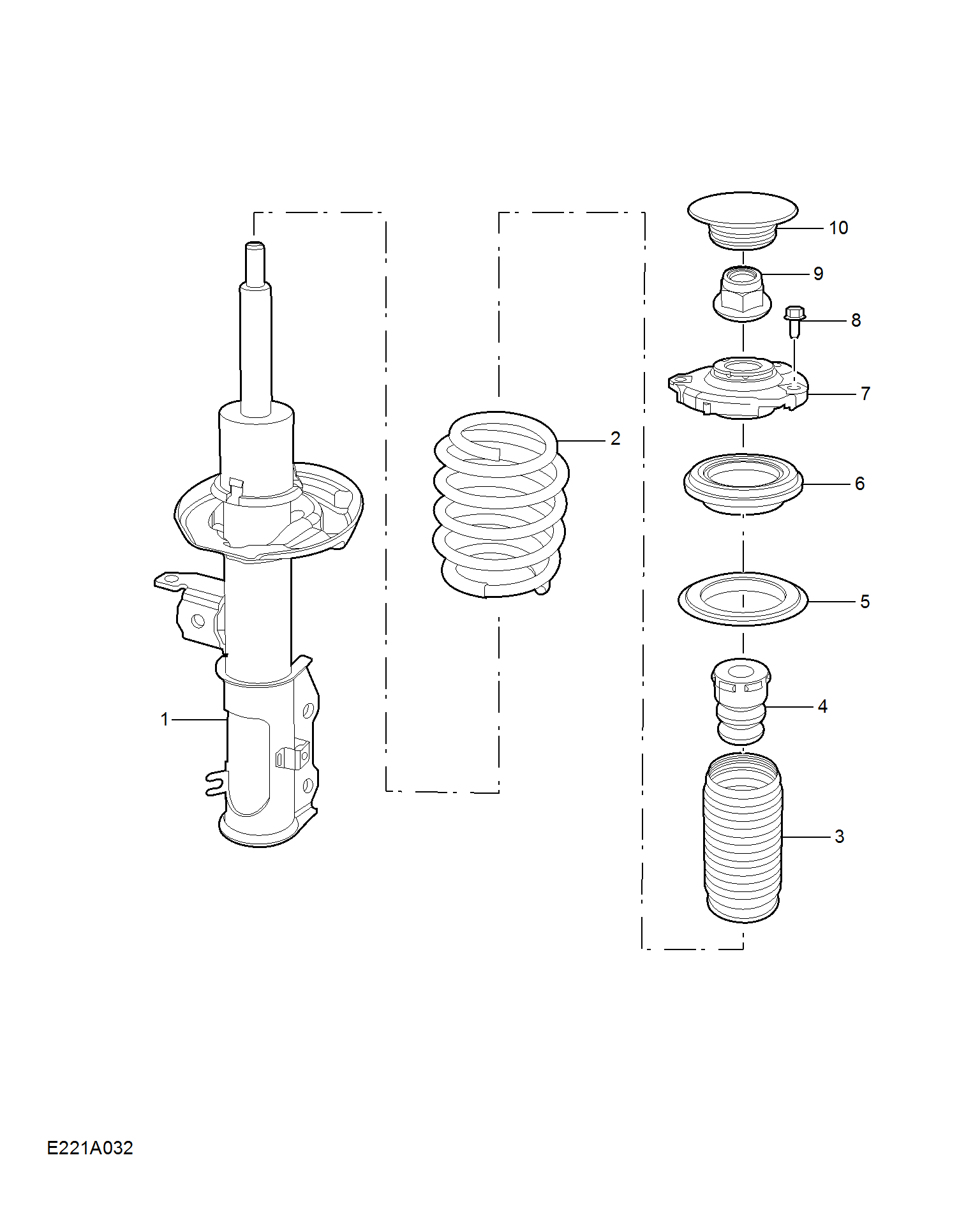 E221A032:FRONT SHOCK ABSORBER