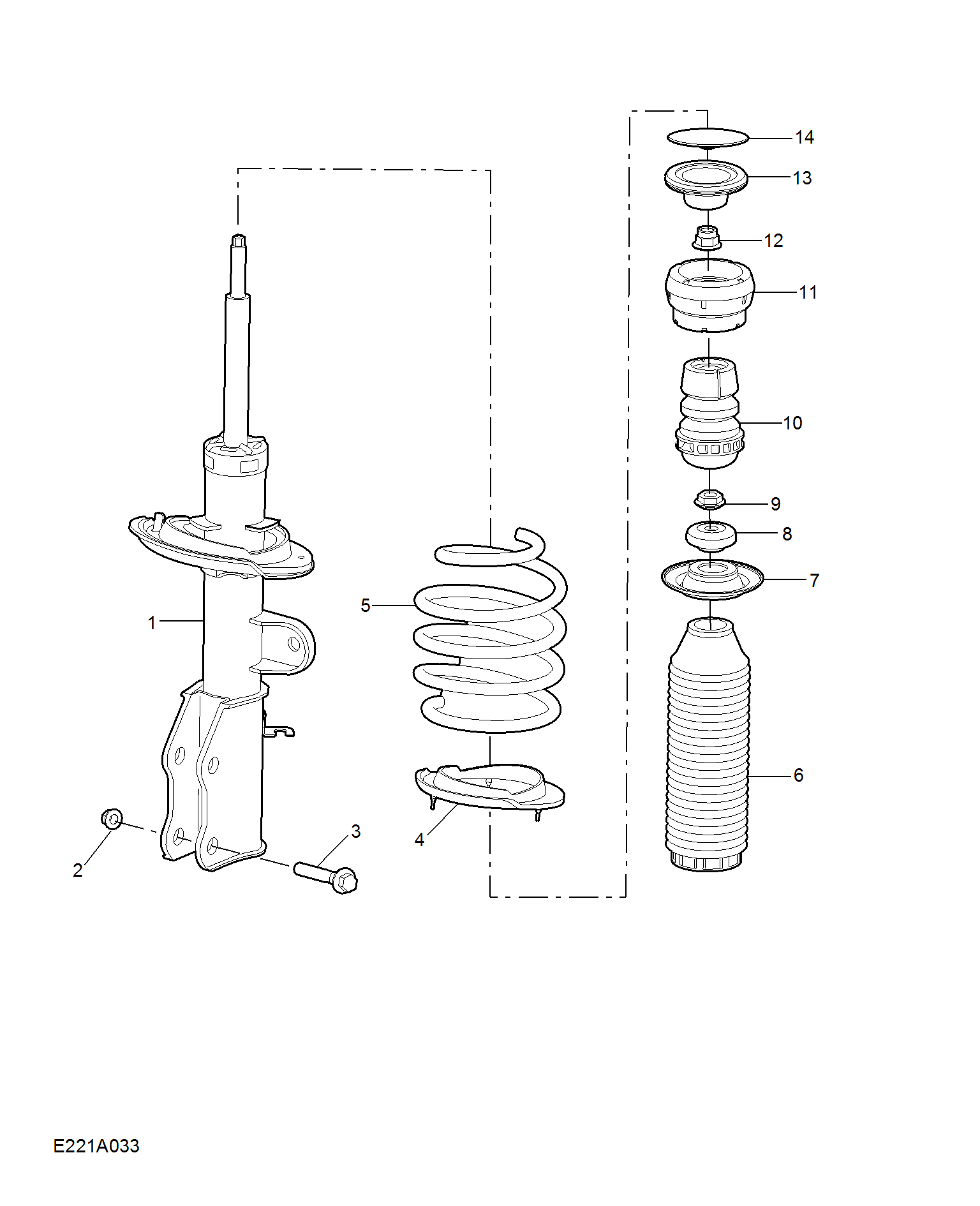 E221A033:FRONT SHOCK ABSORBER