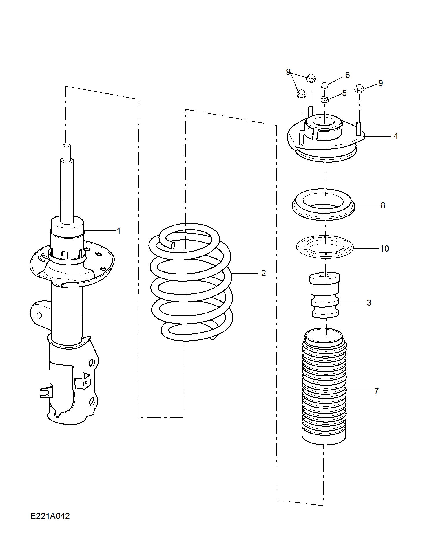 E221A042:FRONT SHOCK ABSORBER