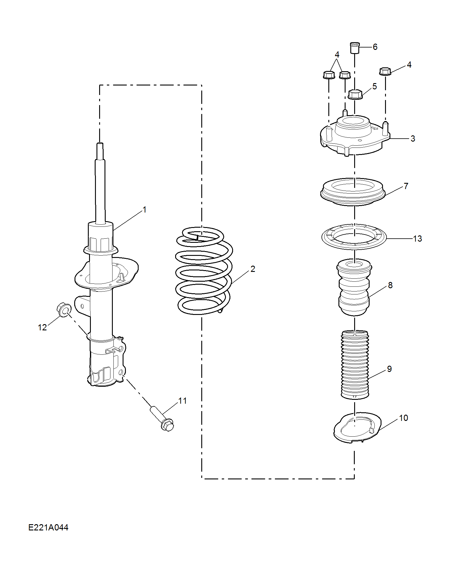 E221A044:FRONT SHOCK ABSORBER