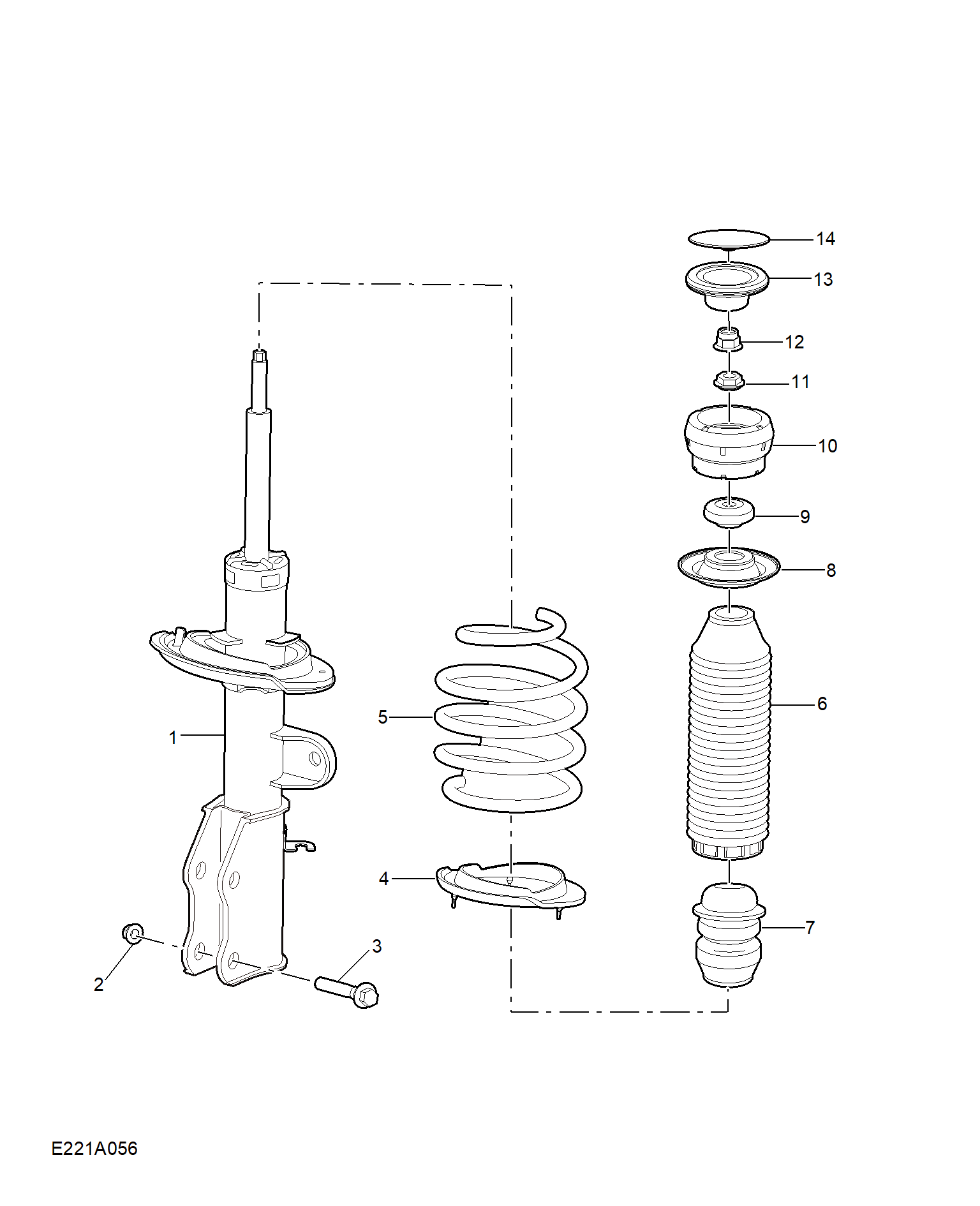 E221A056:FRONT SHOCK ABSORBER