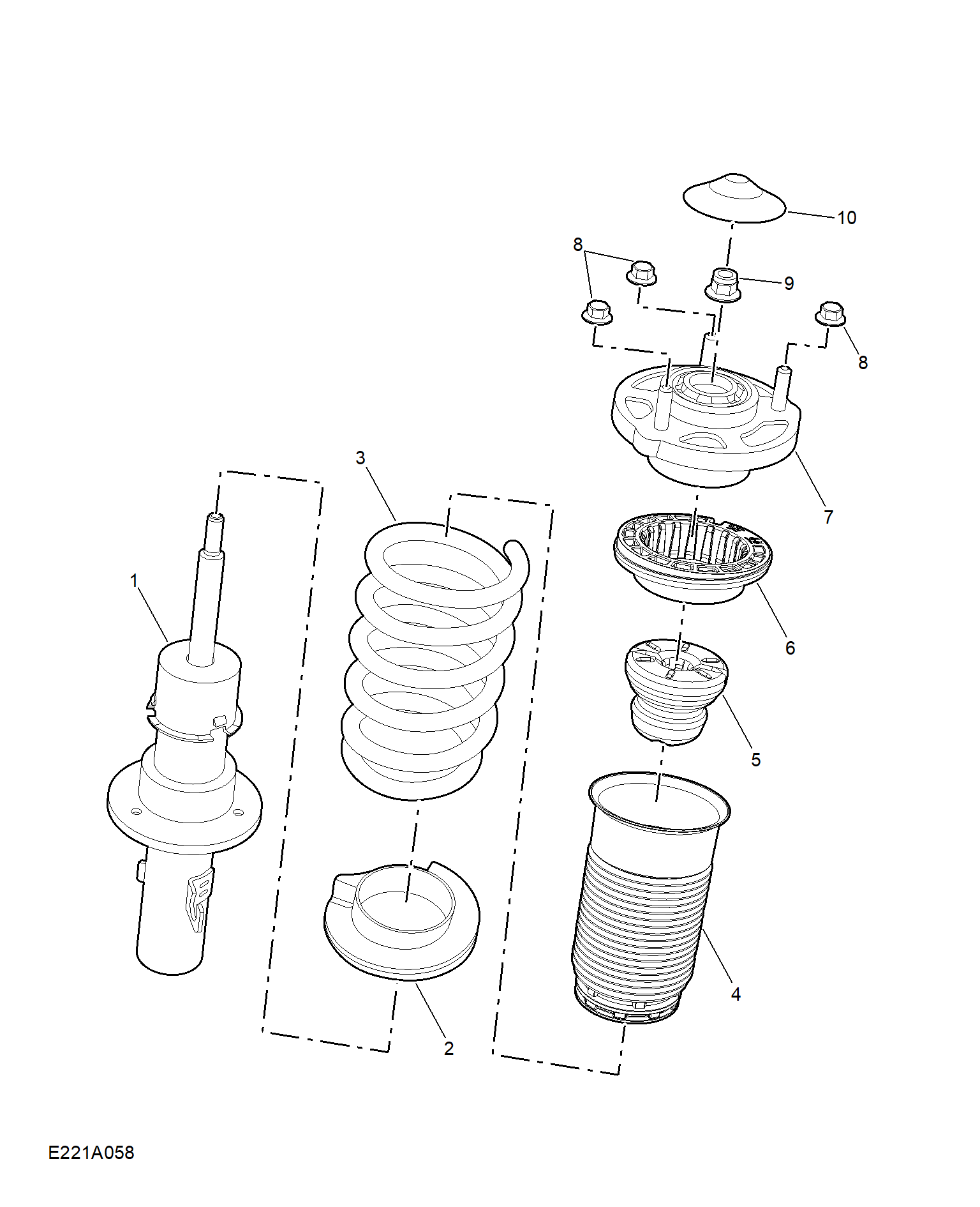 E221A058:FRONT SHOCK ABSORBER