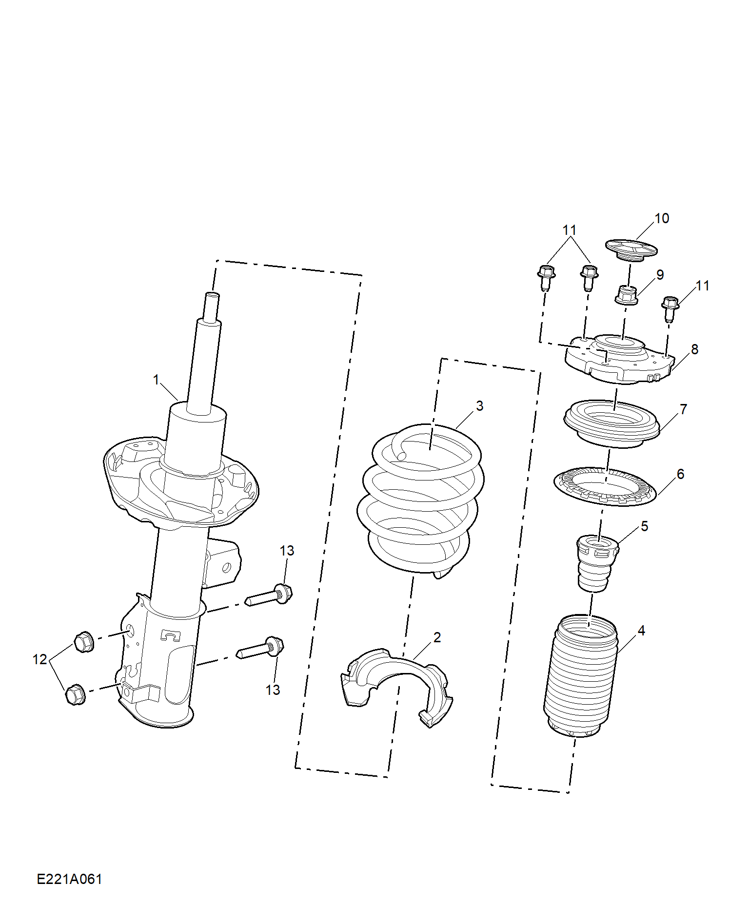 E221A061:FRONT SHOCK ABSORBER