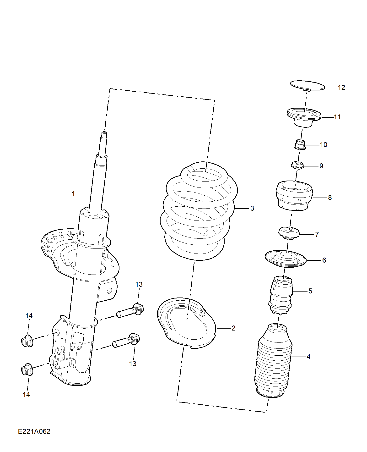 E221A062:FRONT SHOCK ABSORBER