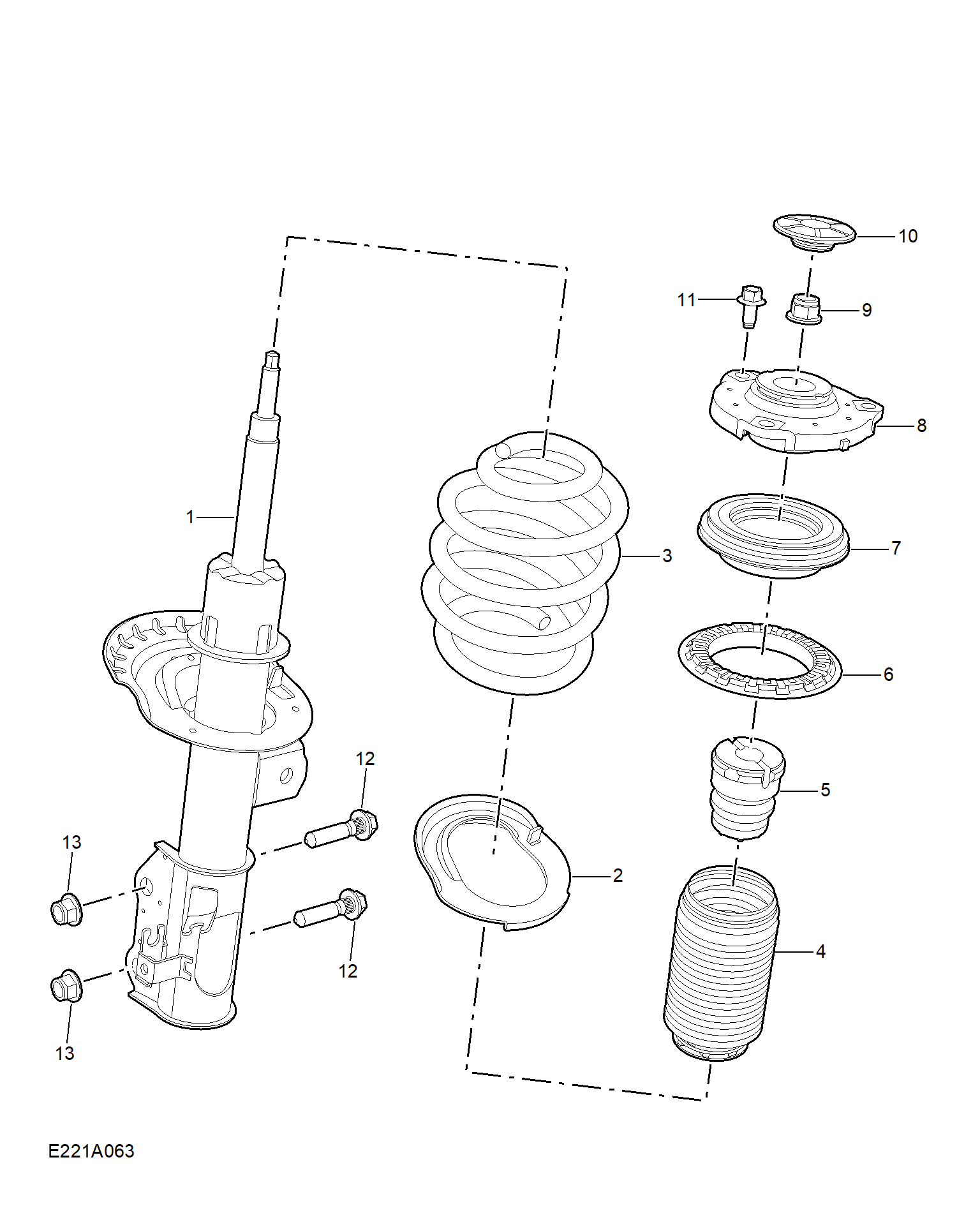 E221A063:FRONT SHOCK ABSORBER
