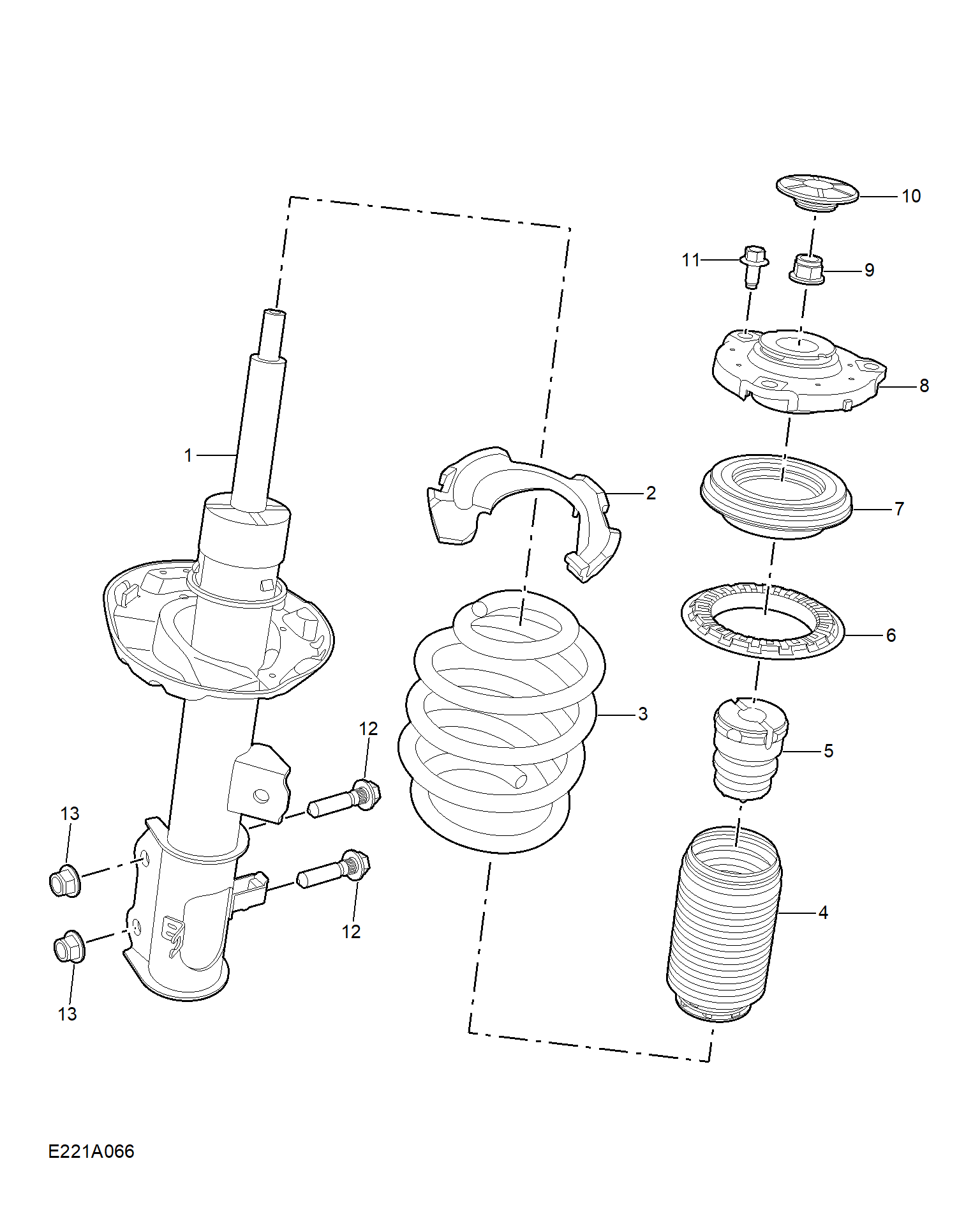 E221A066:FRONT SHOCK ABSORBER
