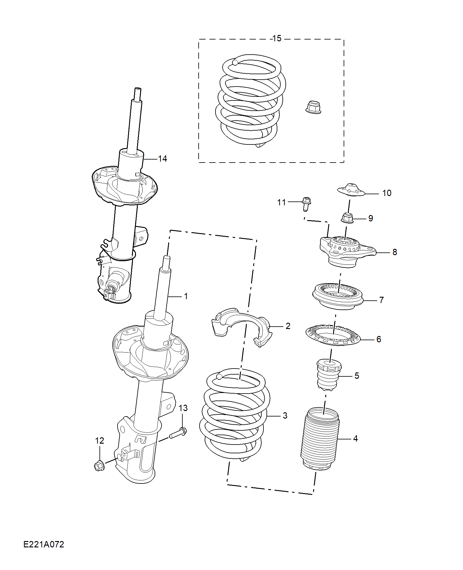 E221A072:FRONT SHOCK ABSORBER