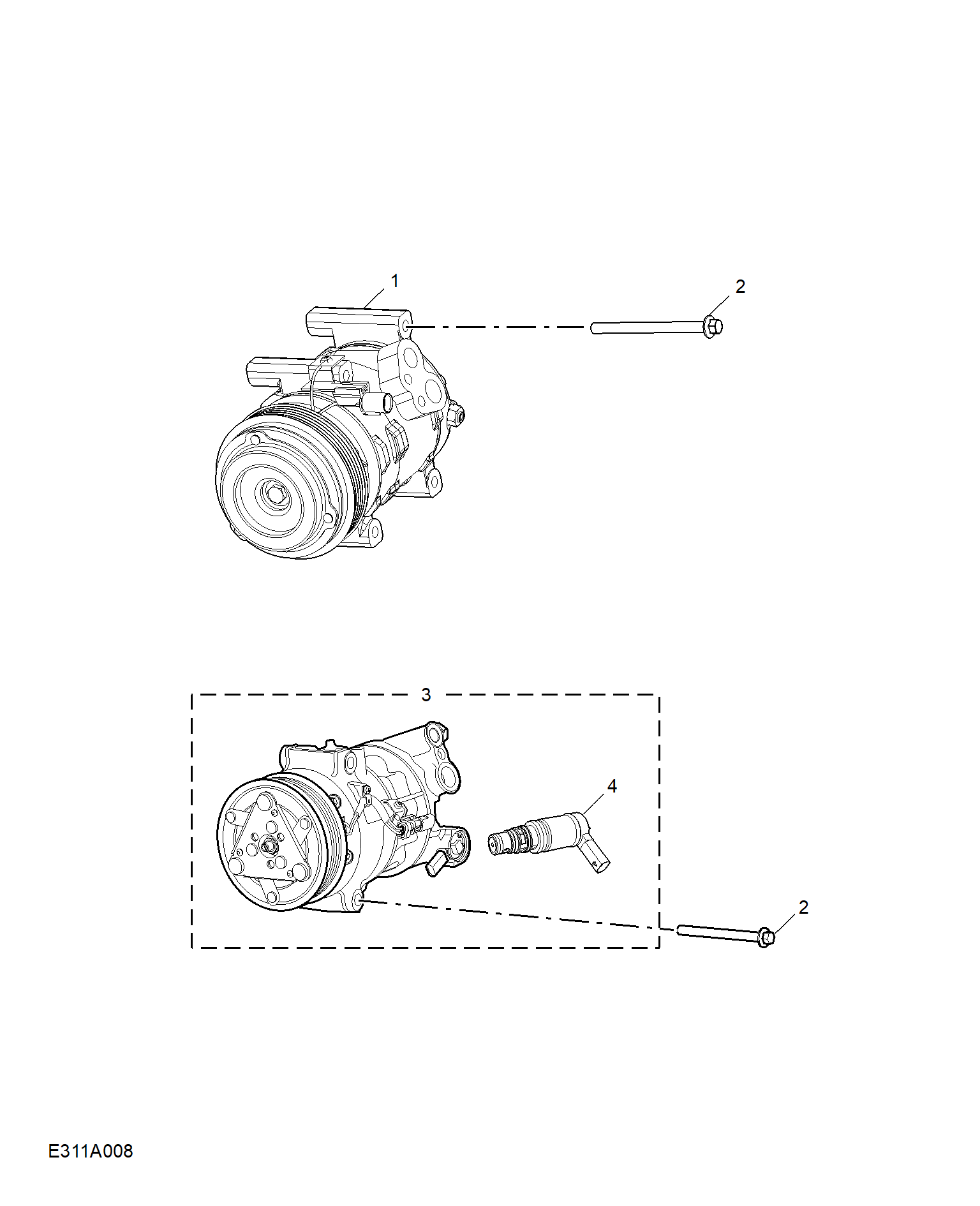 E311A008:COMPRESSOR & MISC RREFRIGERANT HARDWARE