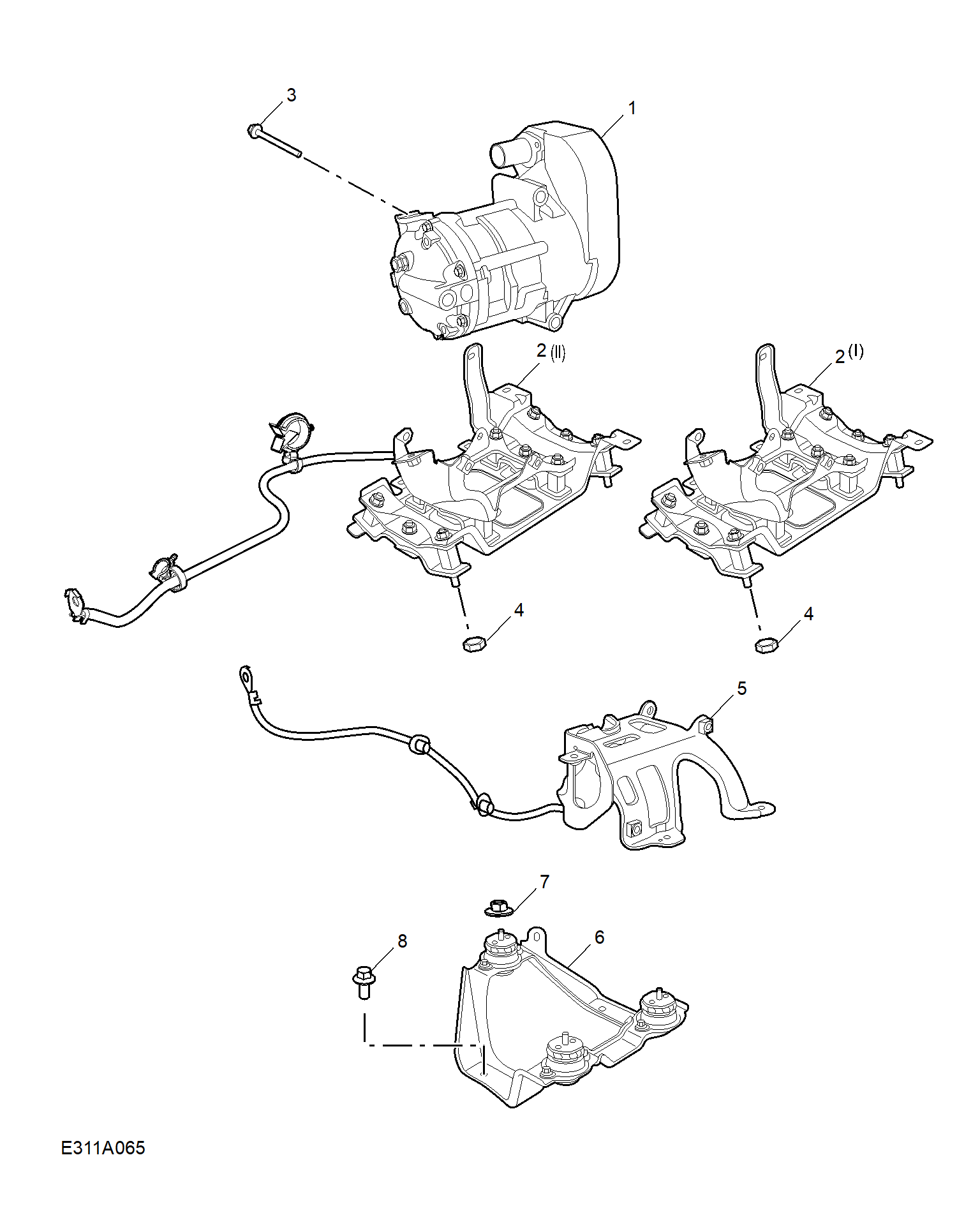 E311A065:COMPRESSOR & MISC RREFRIGERANT HARDWARE