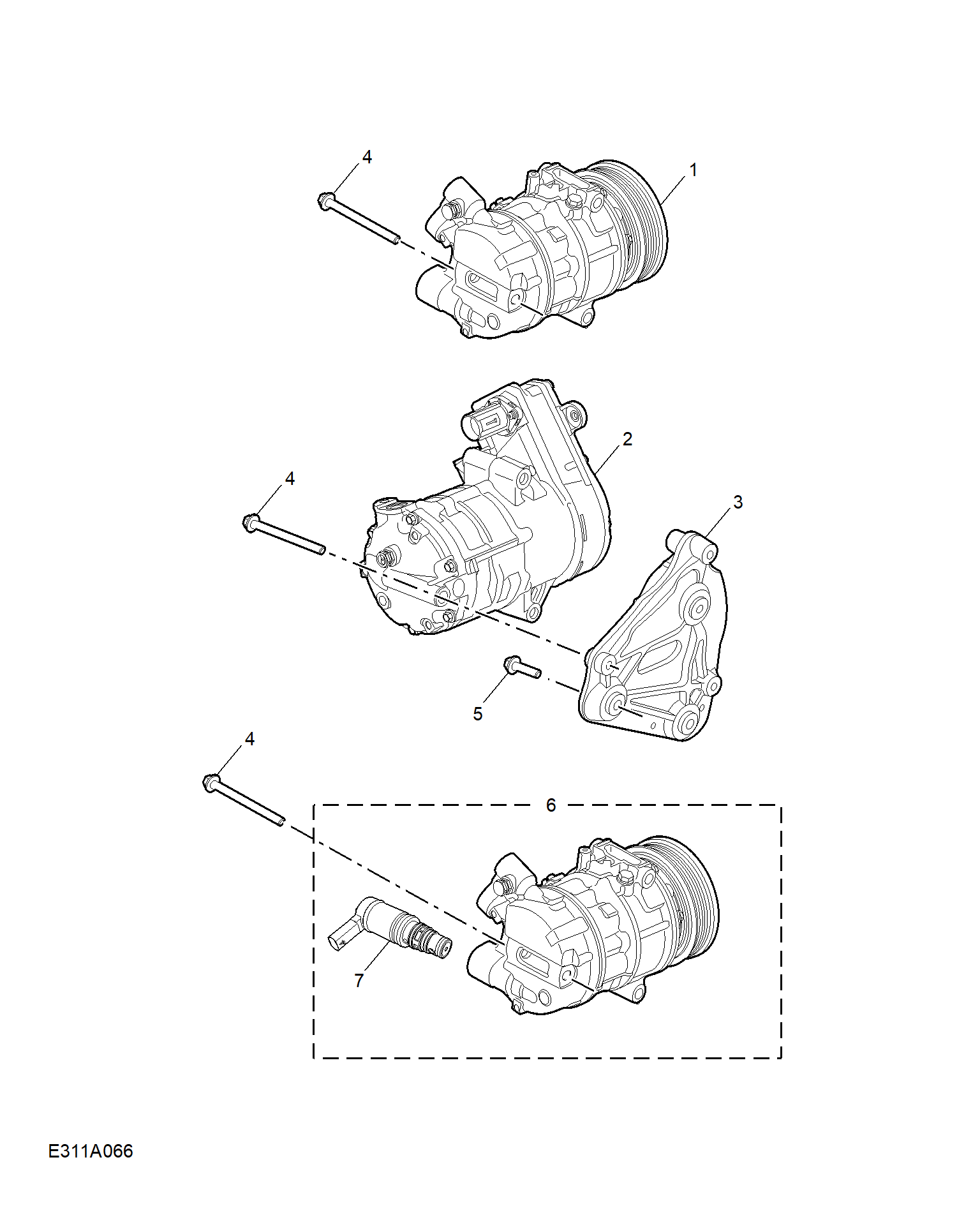 E311A066:COMPRESSOR & MISC RREFRIGERANT HARDWARE