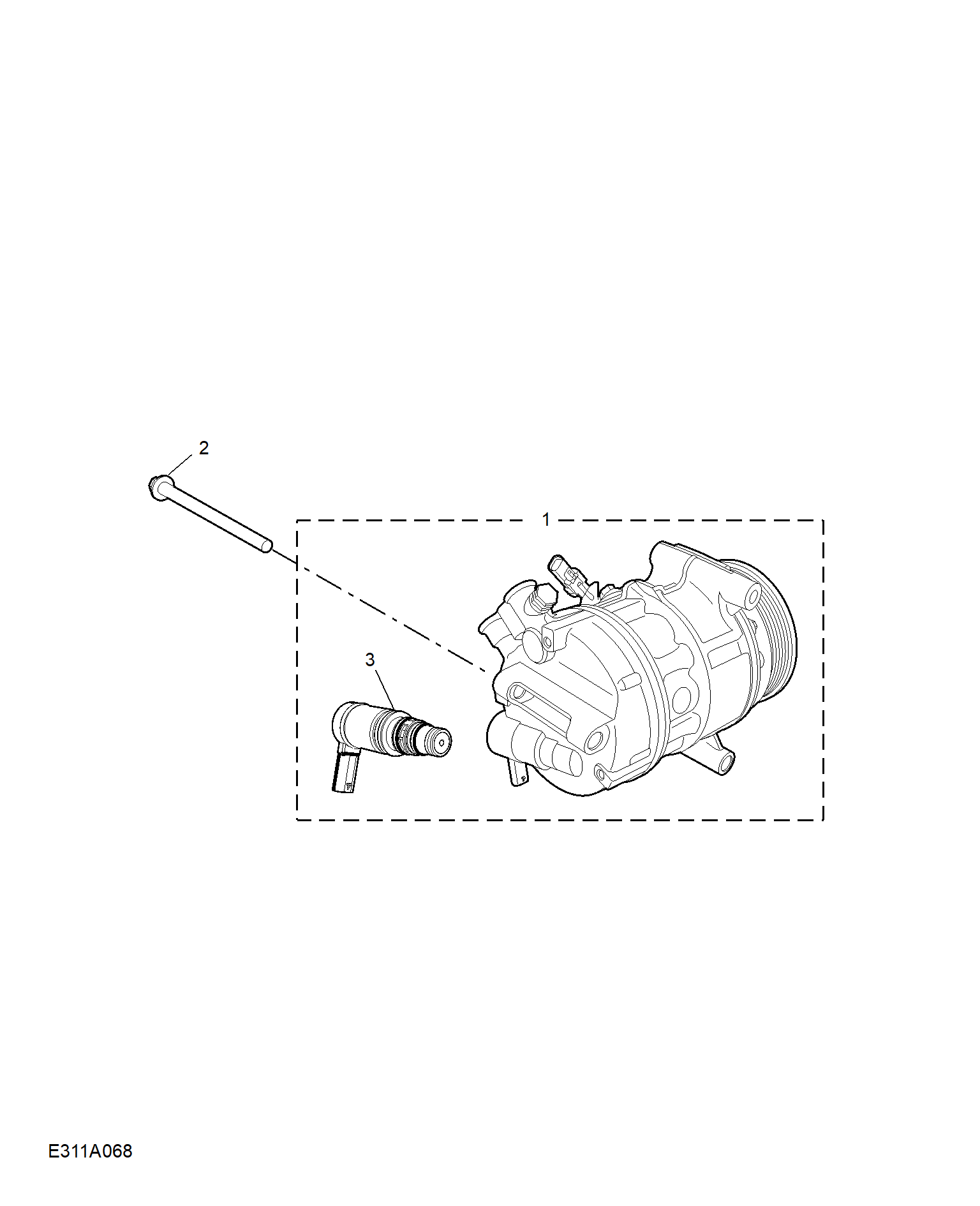 E311A068:COMPRESSOR & MISC RREFRIGERANT HARDWARE