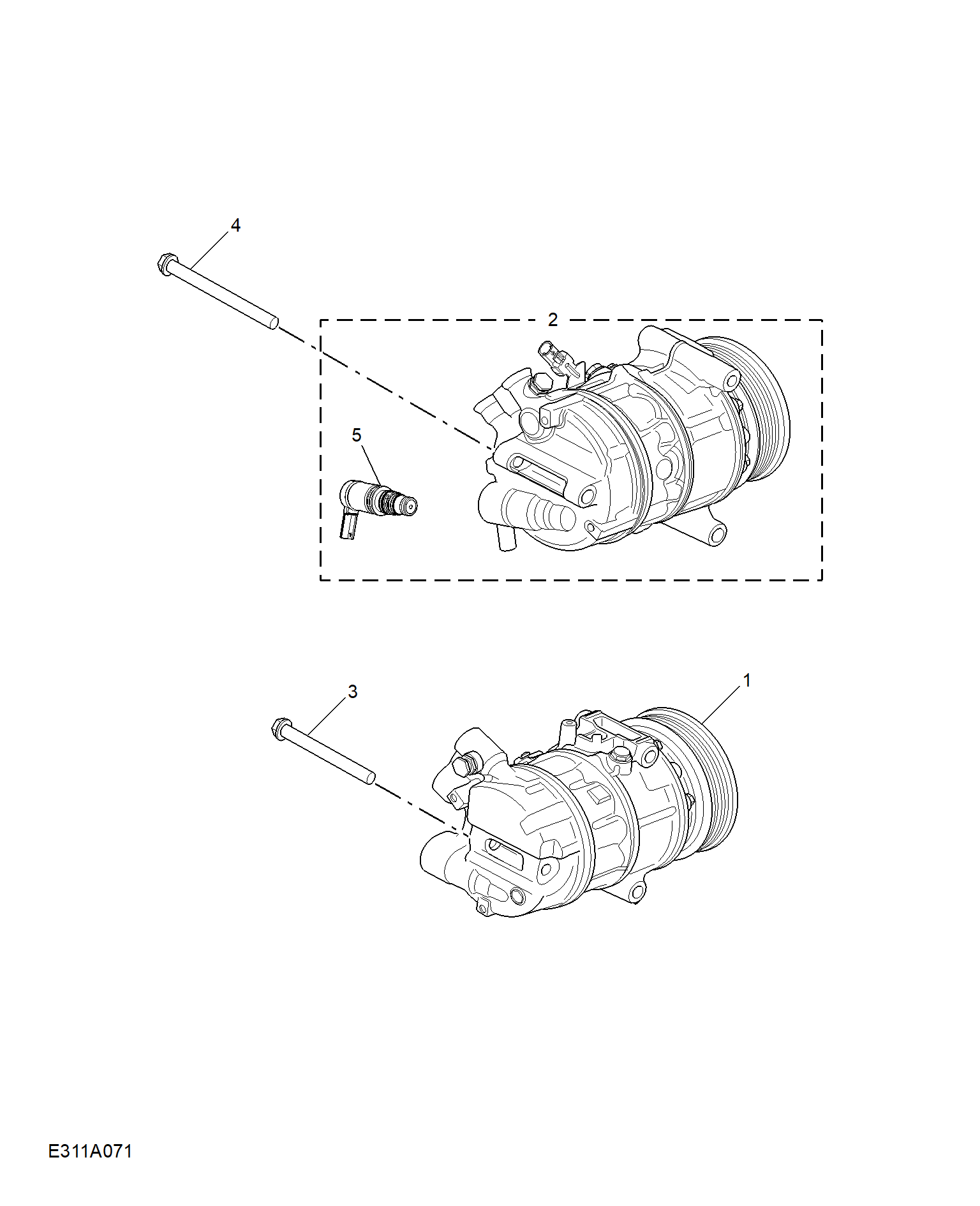 E311A071:COMPRESSOR & MISC RREFRIGERANT HARDWARE
