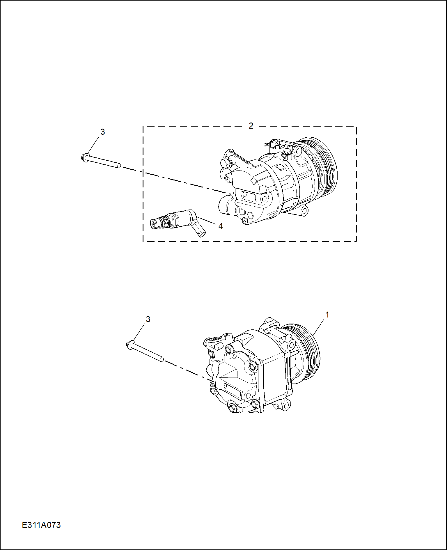 E311A073:COMPRESSOR & MISC RREFRIGERANT HARDWARE