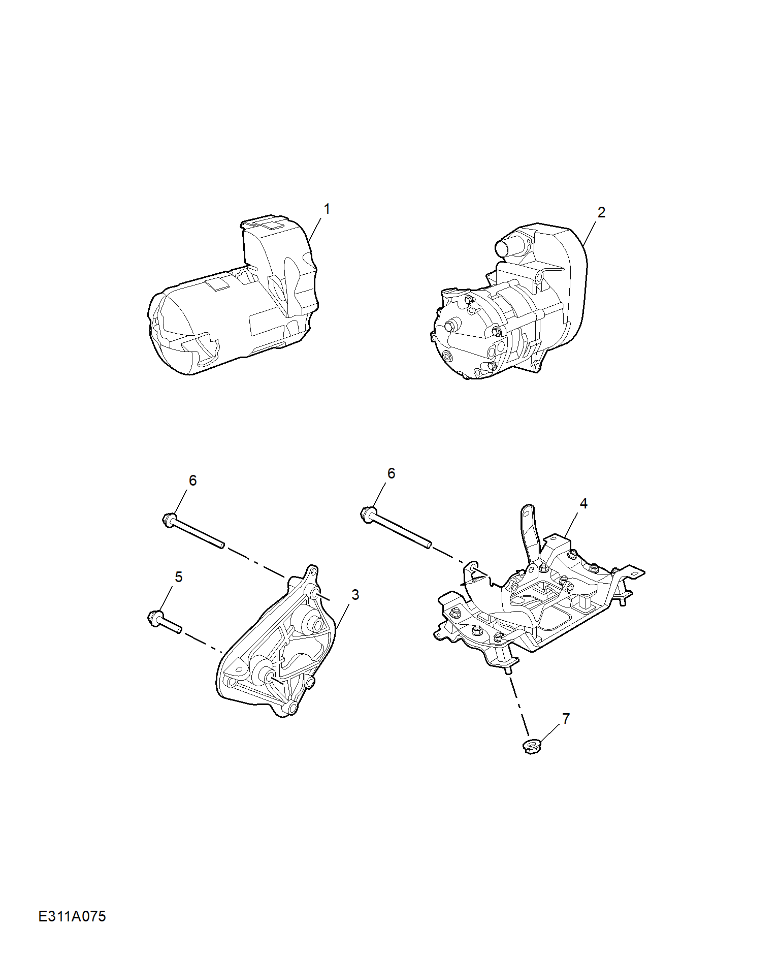 E311A075:COMPRESSOR & MISC RREFRIGERANT HARDWARE