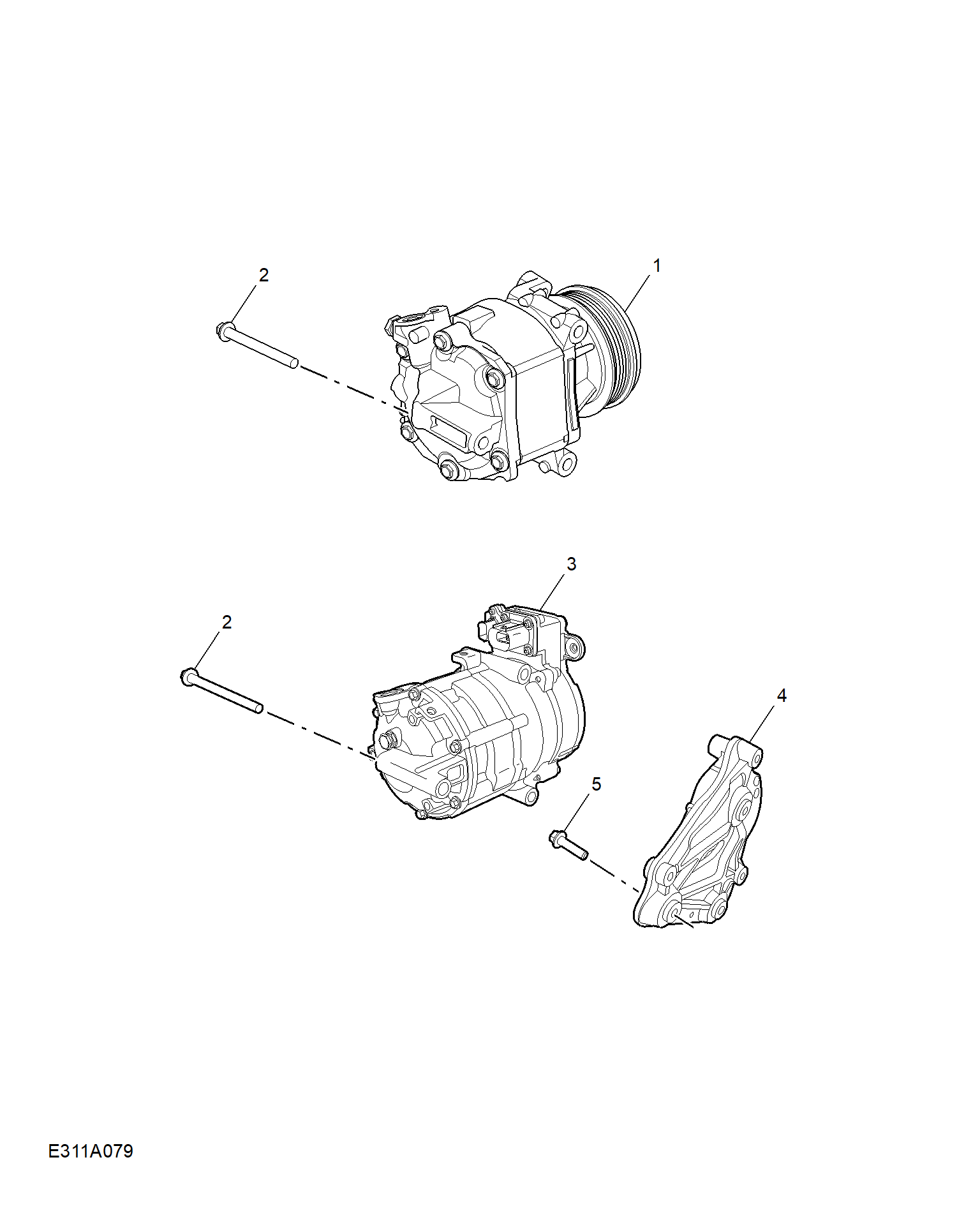 E311A079:COMPRESSOR & MISC RREFRIGERANT HARDWARE