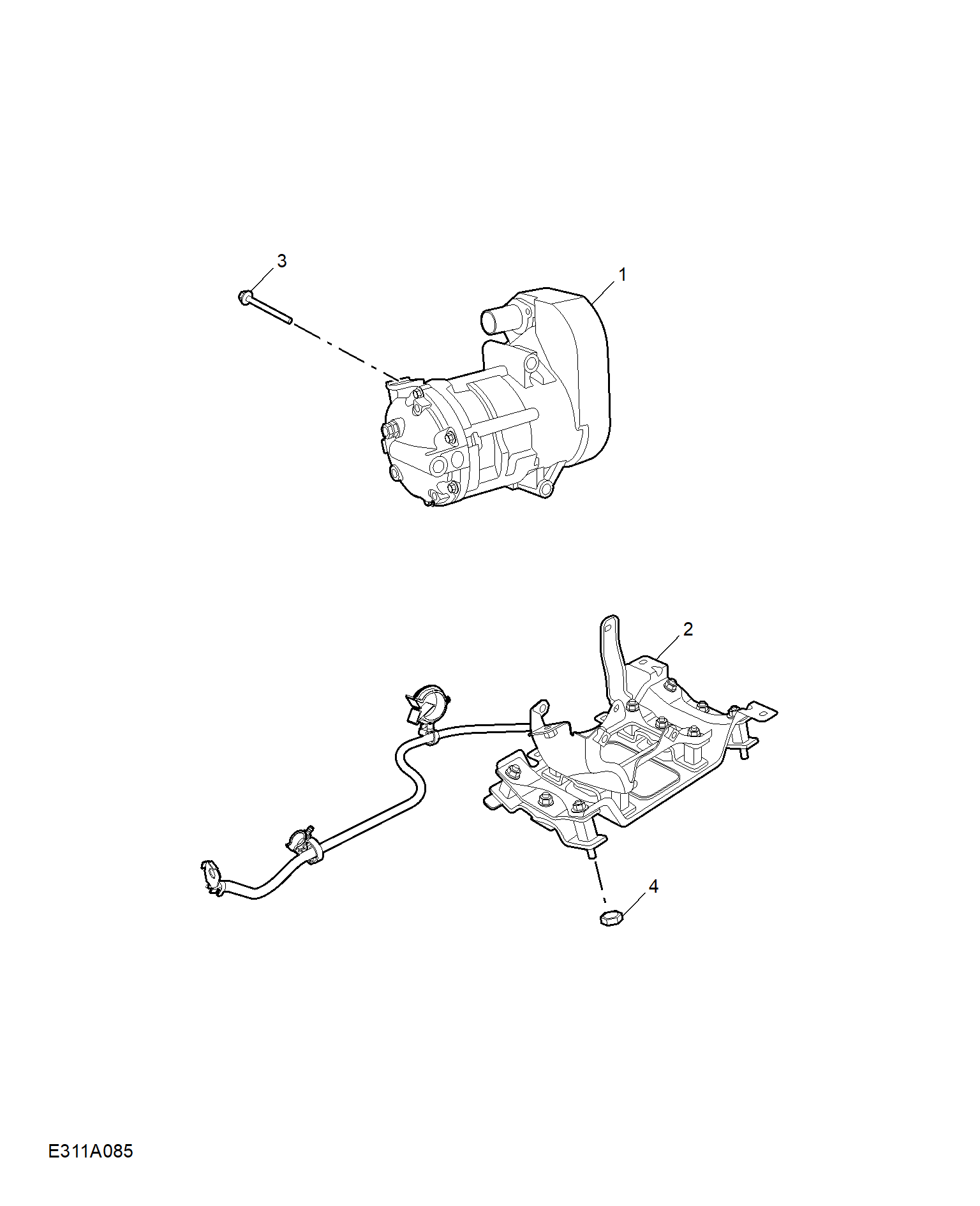 E311A085:COMPRESSOR & MISC RREFRIGERANT HARDWARE