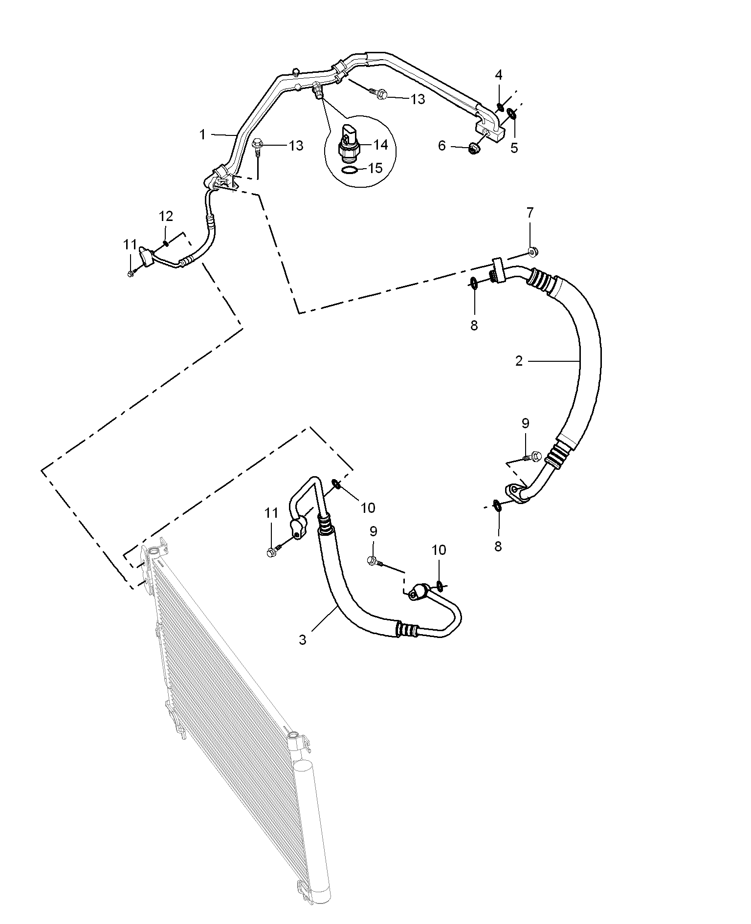 E311B008:REFRIGERANT PLUMBING & HARDWARE(1.5VCT&1.5T)