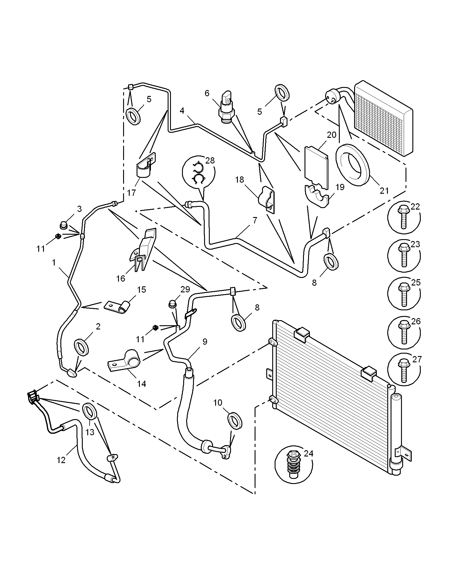 E311B013:REFRIGERANT PLUMBING & HARDWARE
