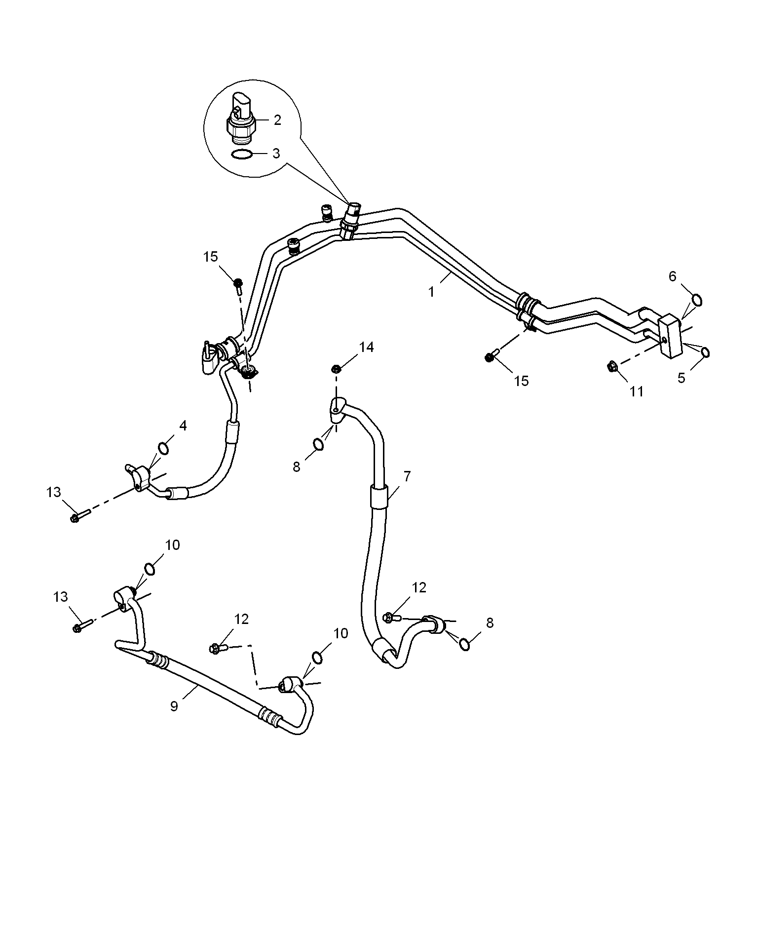 E311B014:REFRIGERANT PLUMBING & HARDWARE(1.5VCT&1.5T)